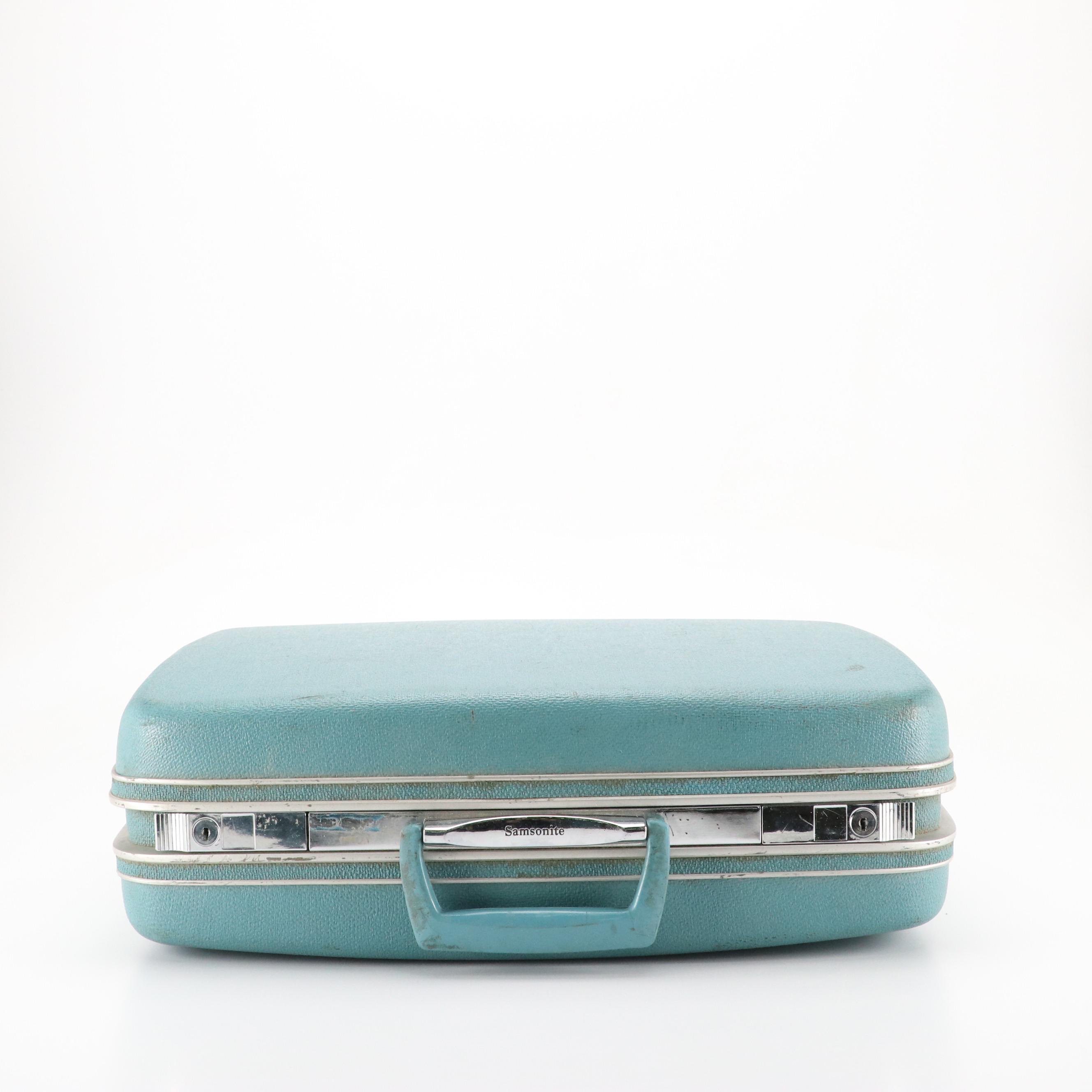 Vintage Samsonite Silhouette Hardside Carry One's/Suitcases in Teal