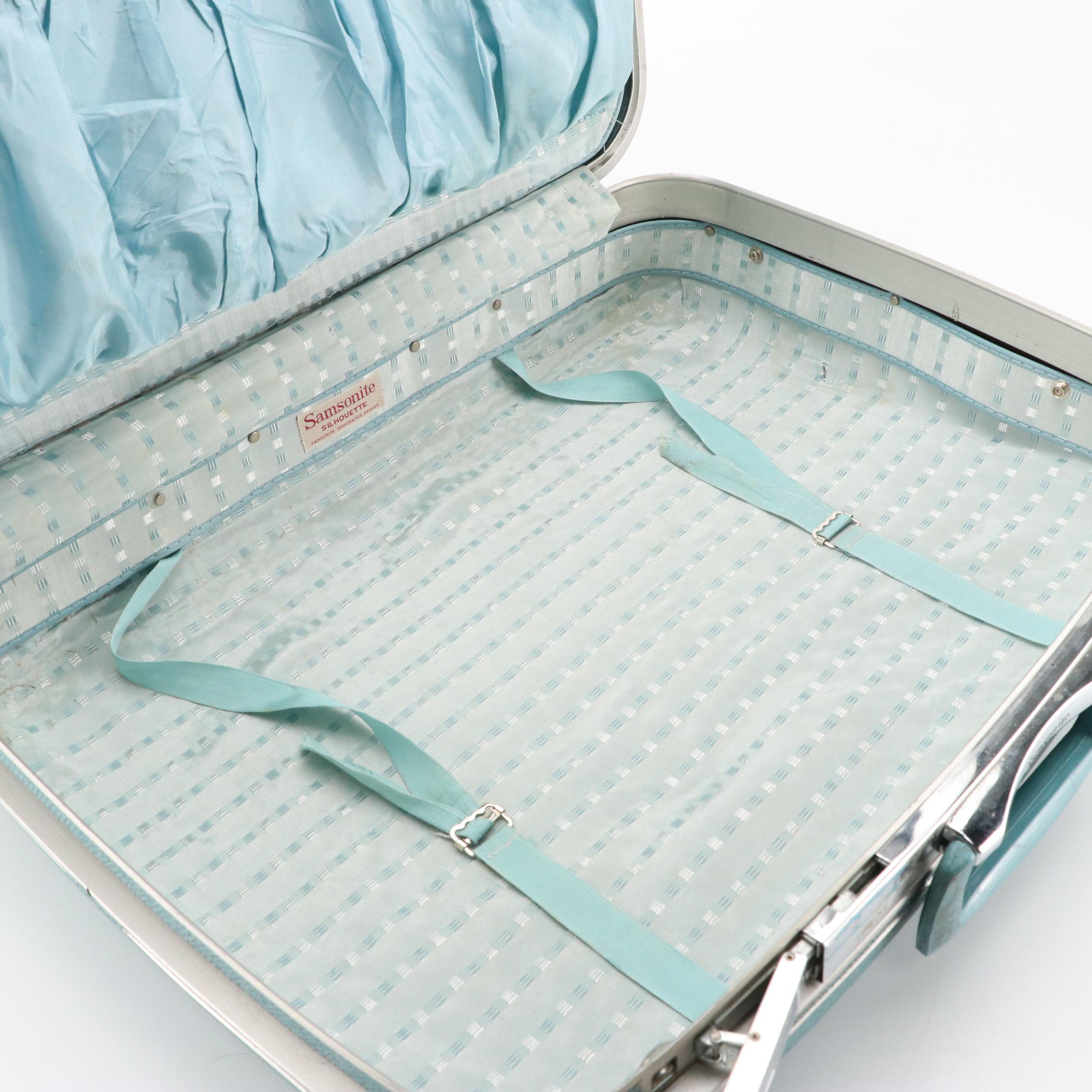 Vintage Samsonite Silhouette Hardside Carry One's/Suitcases in Teal