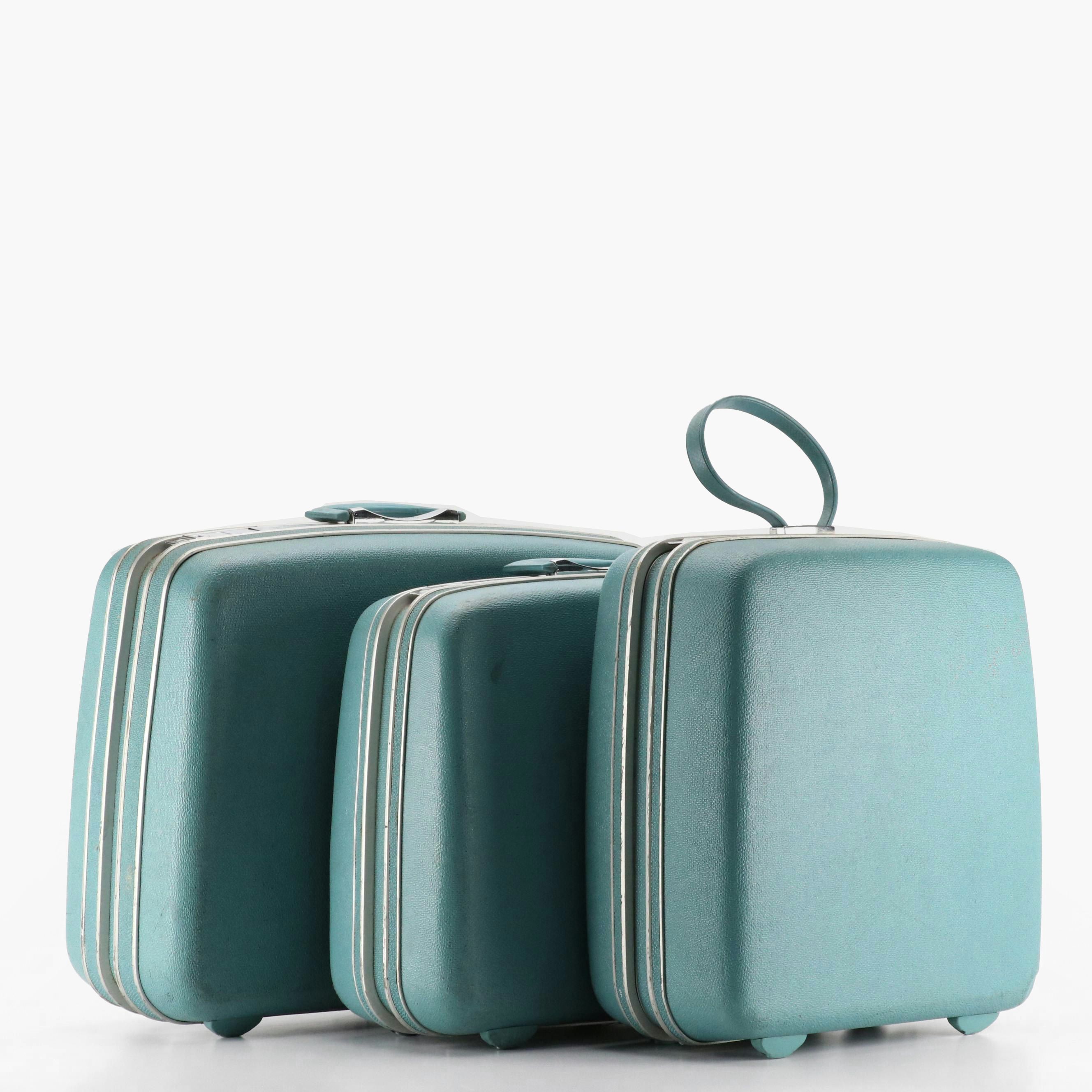 Vintage Samsonite Silhouette Hardside Carry One's/Suitcases in Teal