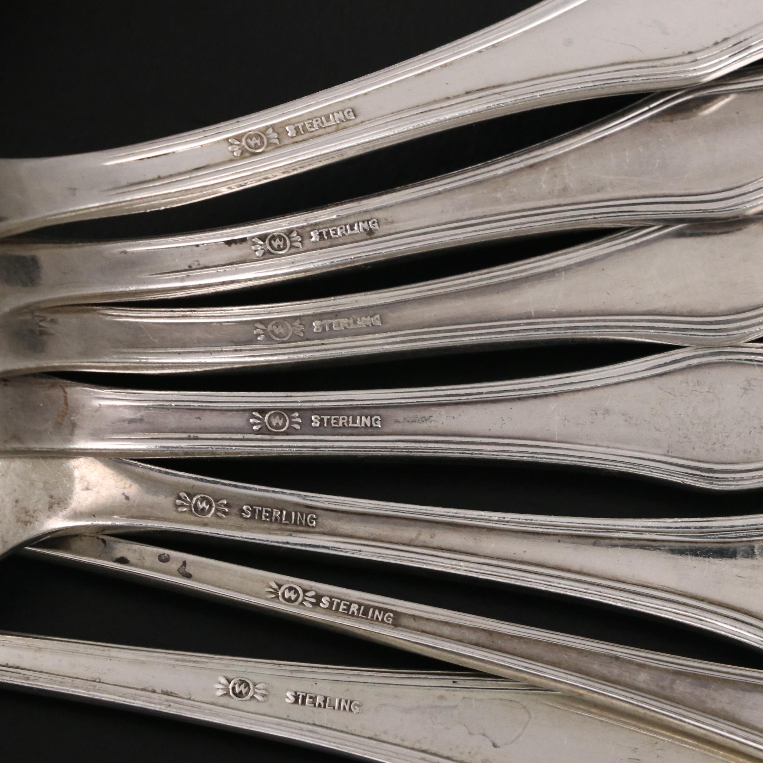 Frank M. Whiting "Puritan" Sterling Silver Flatware Set