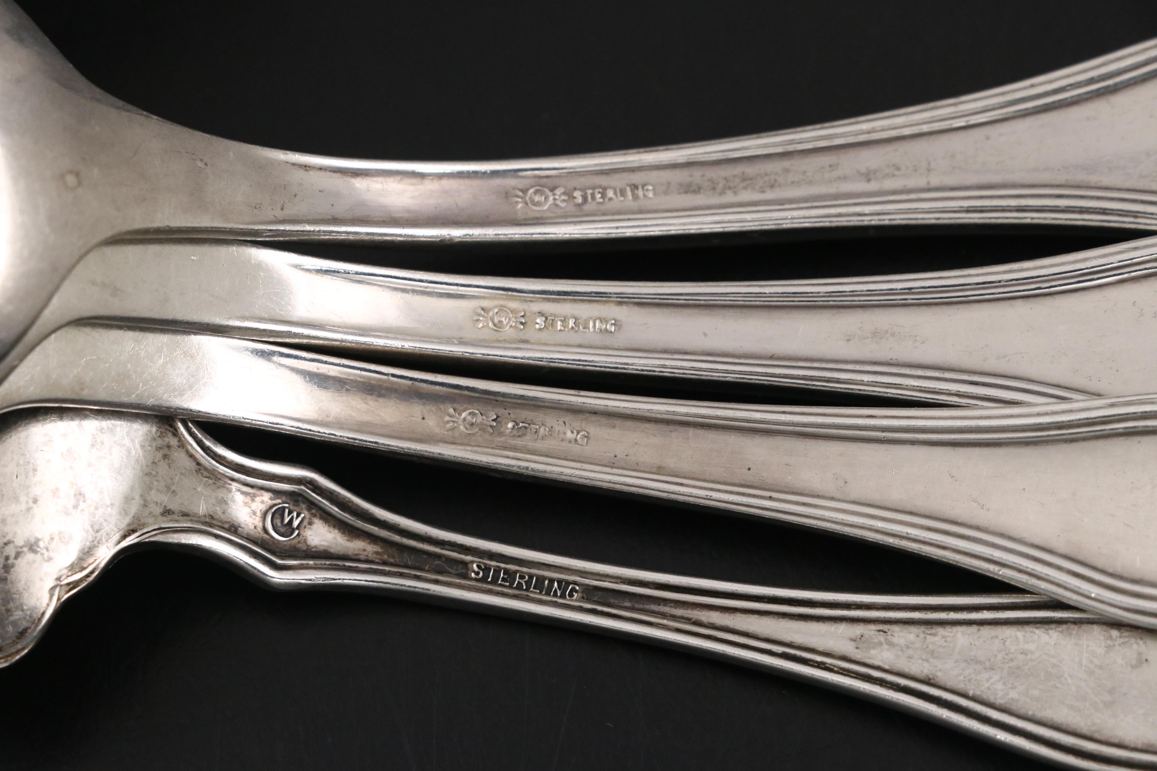 Frank M. Whiting "Puritan" Sterling Silver Flatware Set