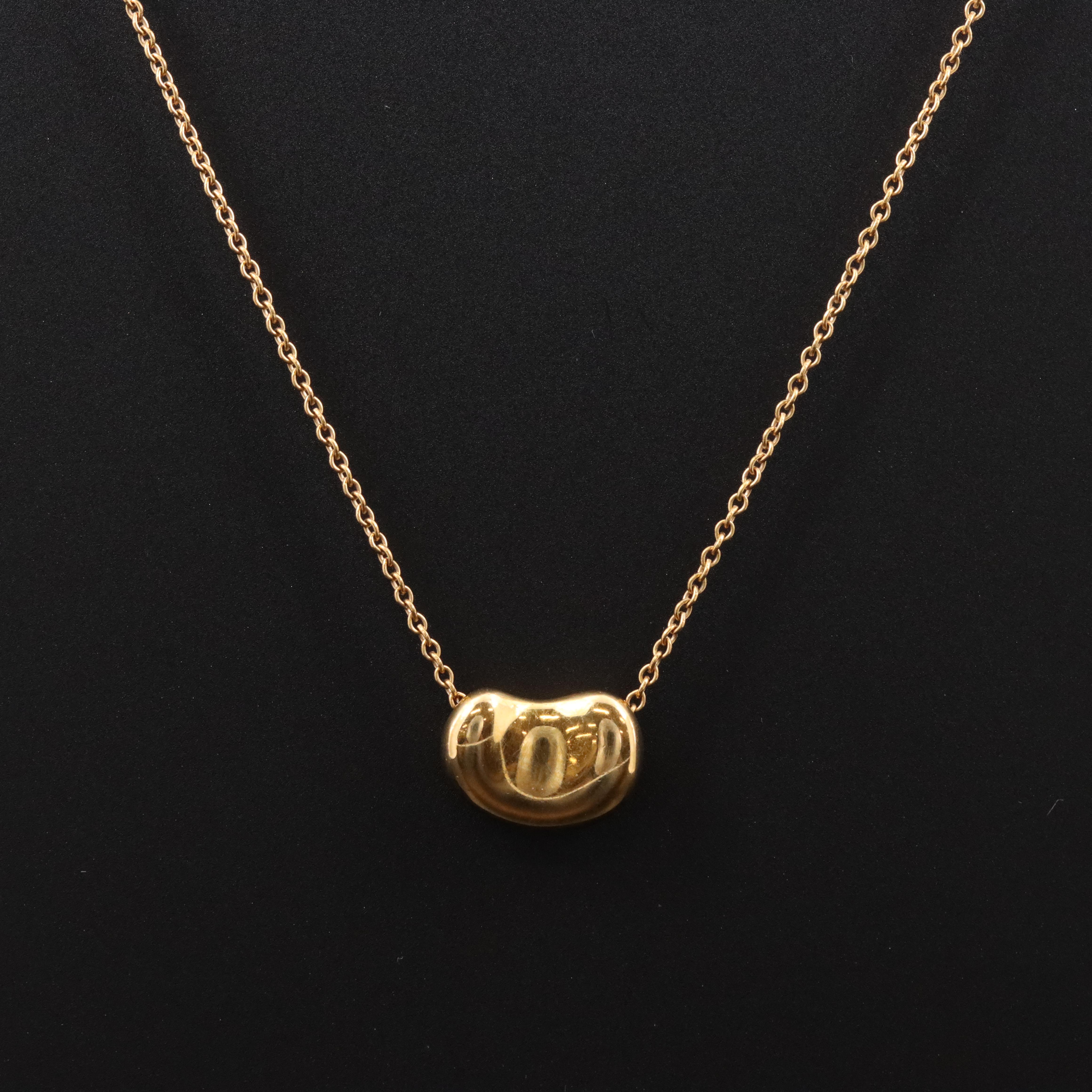 Elsa Peretti for Tiffany & Co. Bean Design 18K Necklace