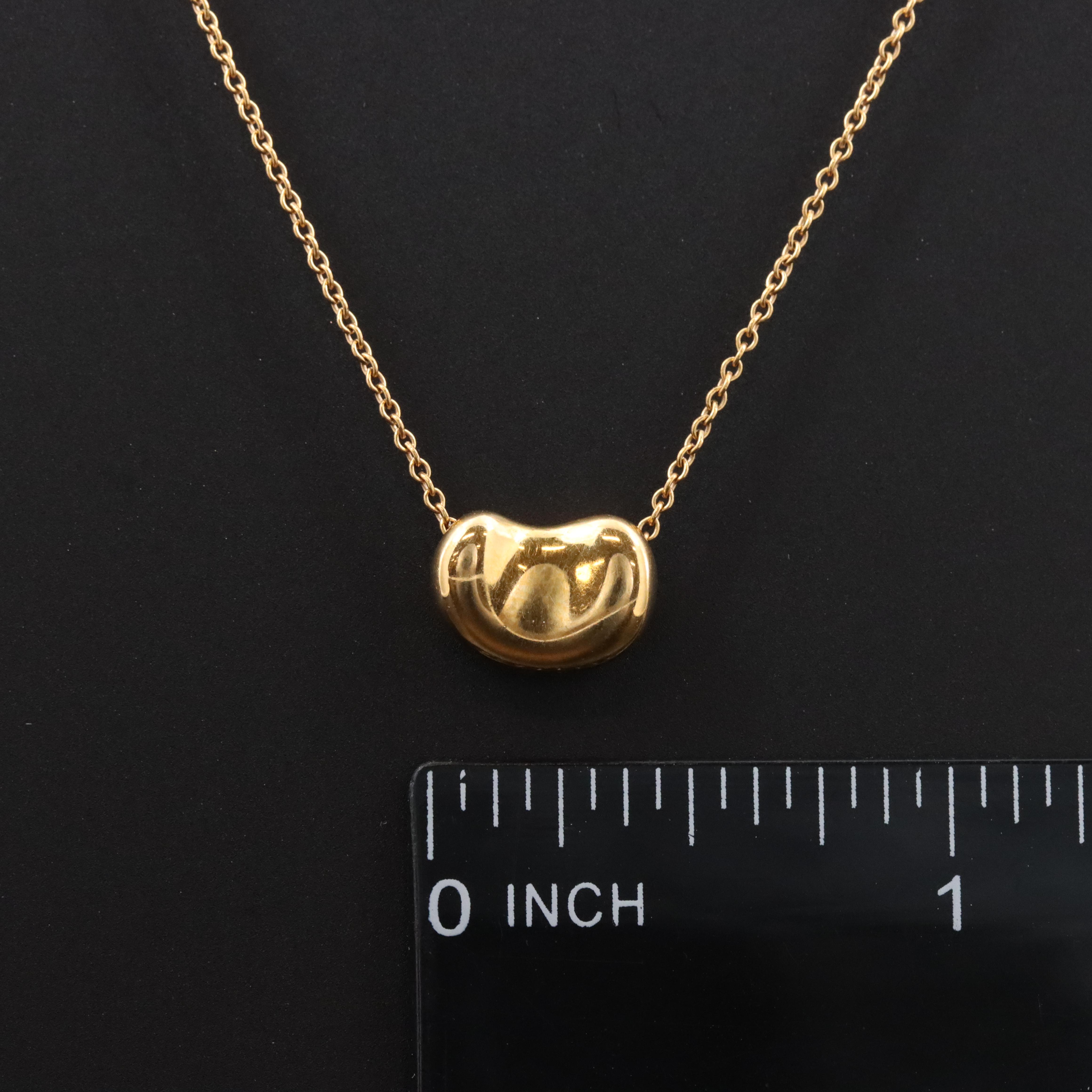 Elsa Peretti for Tiffany & Co. Bean Design 18K Necklace