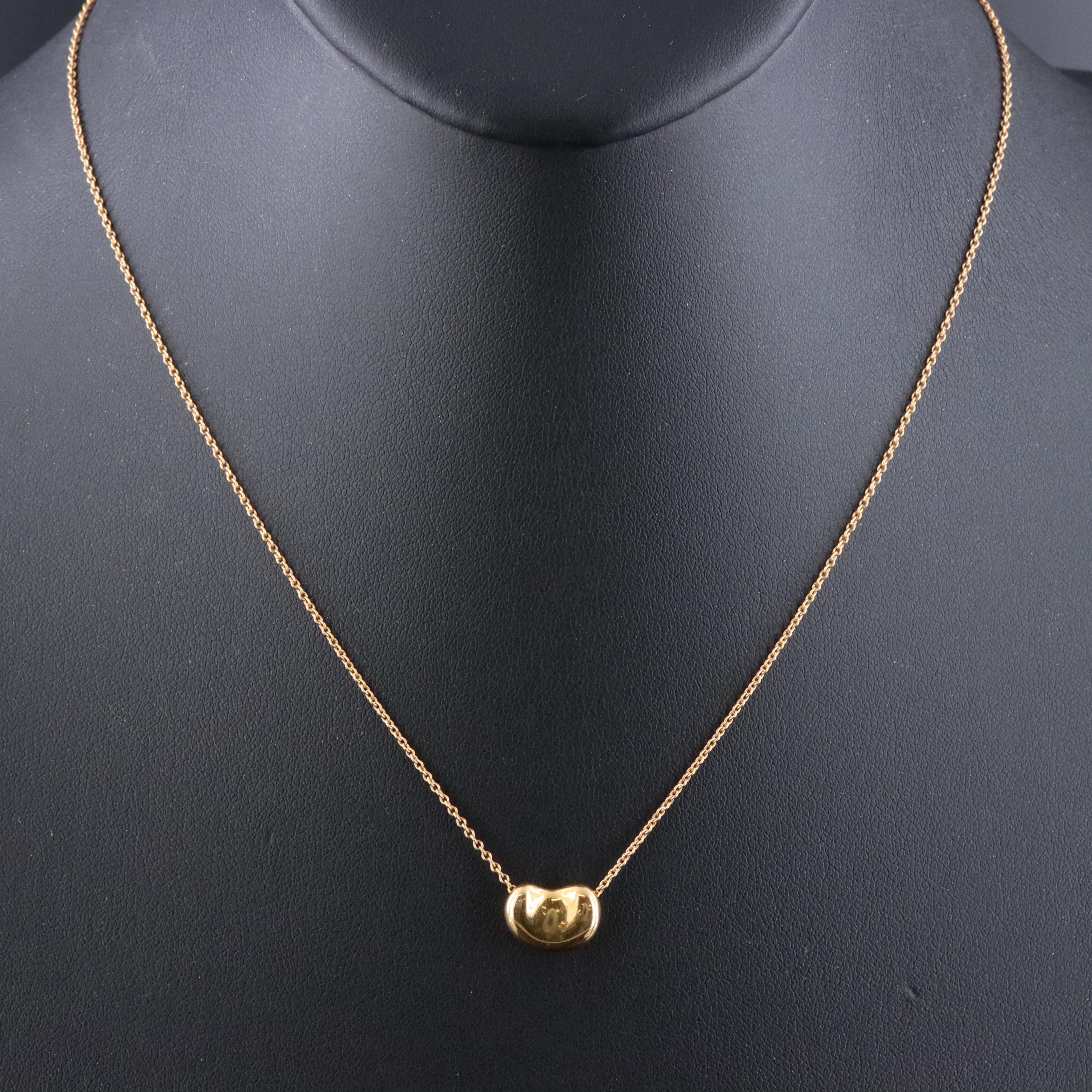 Elsa Peretti for Tiffany & Co. Bean Design 18K Necklace