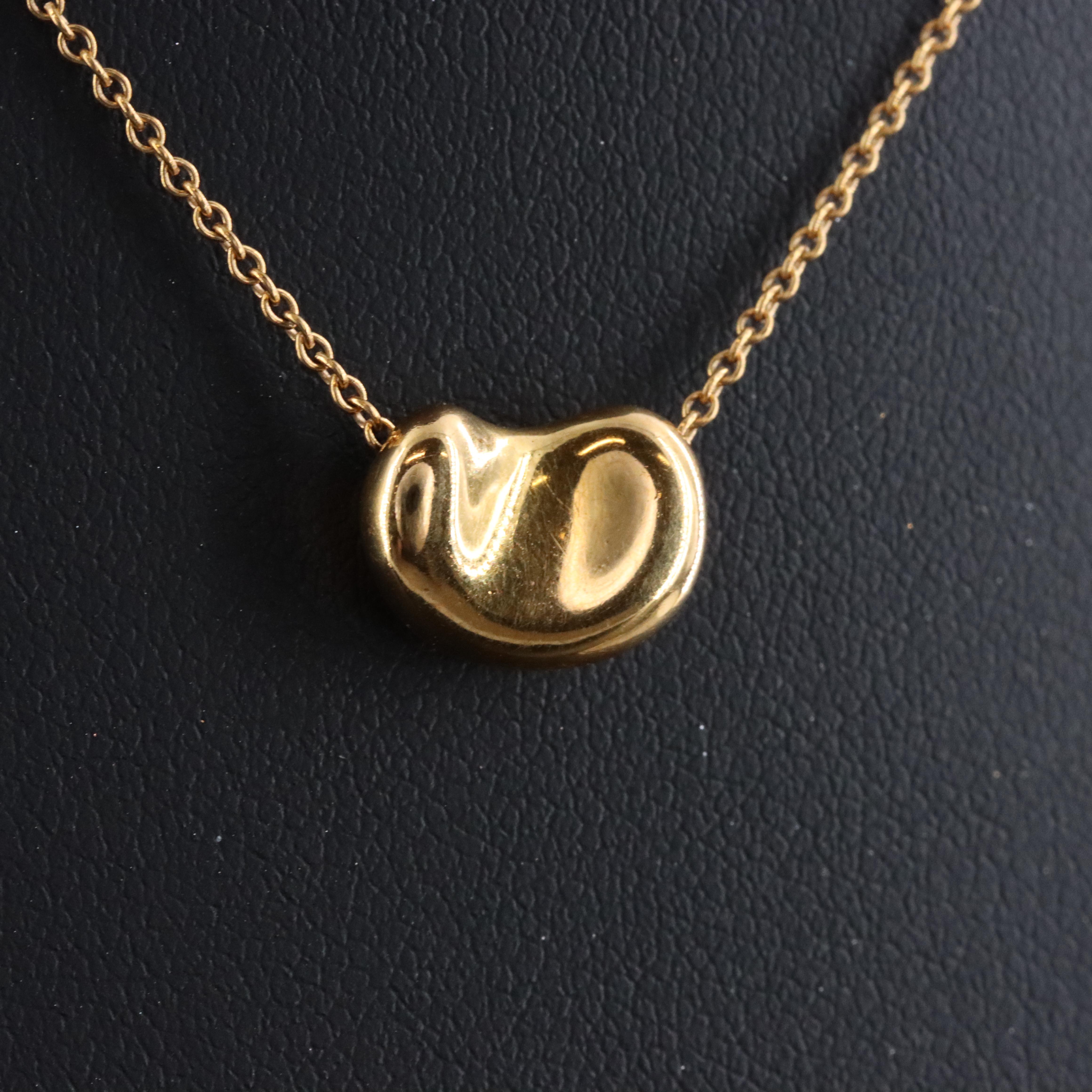 Elsa Peretti for Tiffany & Co. Bean Design 18K Necklace