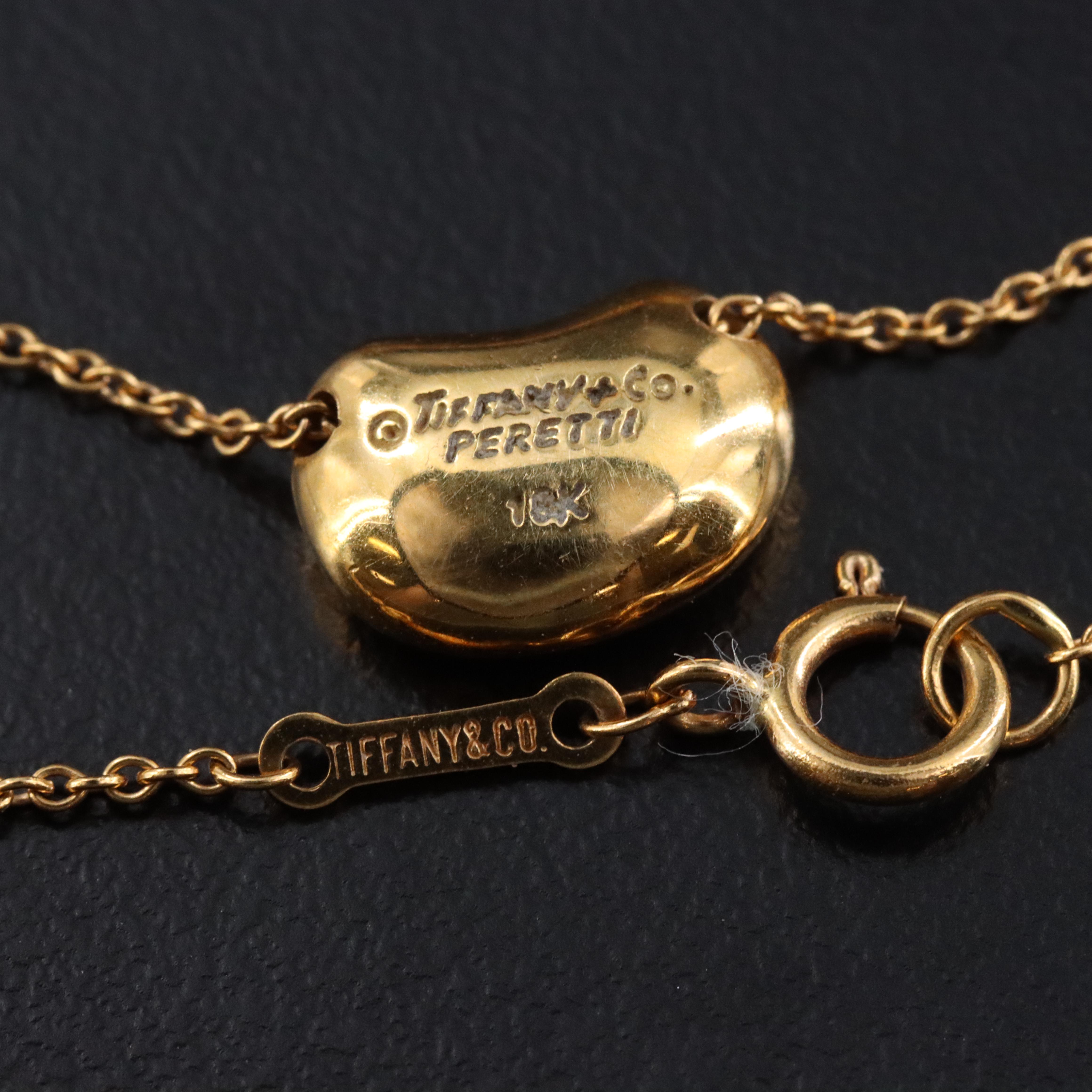 Elsa Peretti for Tiffany & Co. Bean Design 18K Necklace