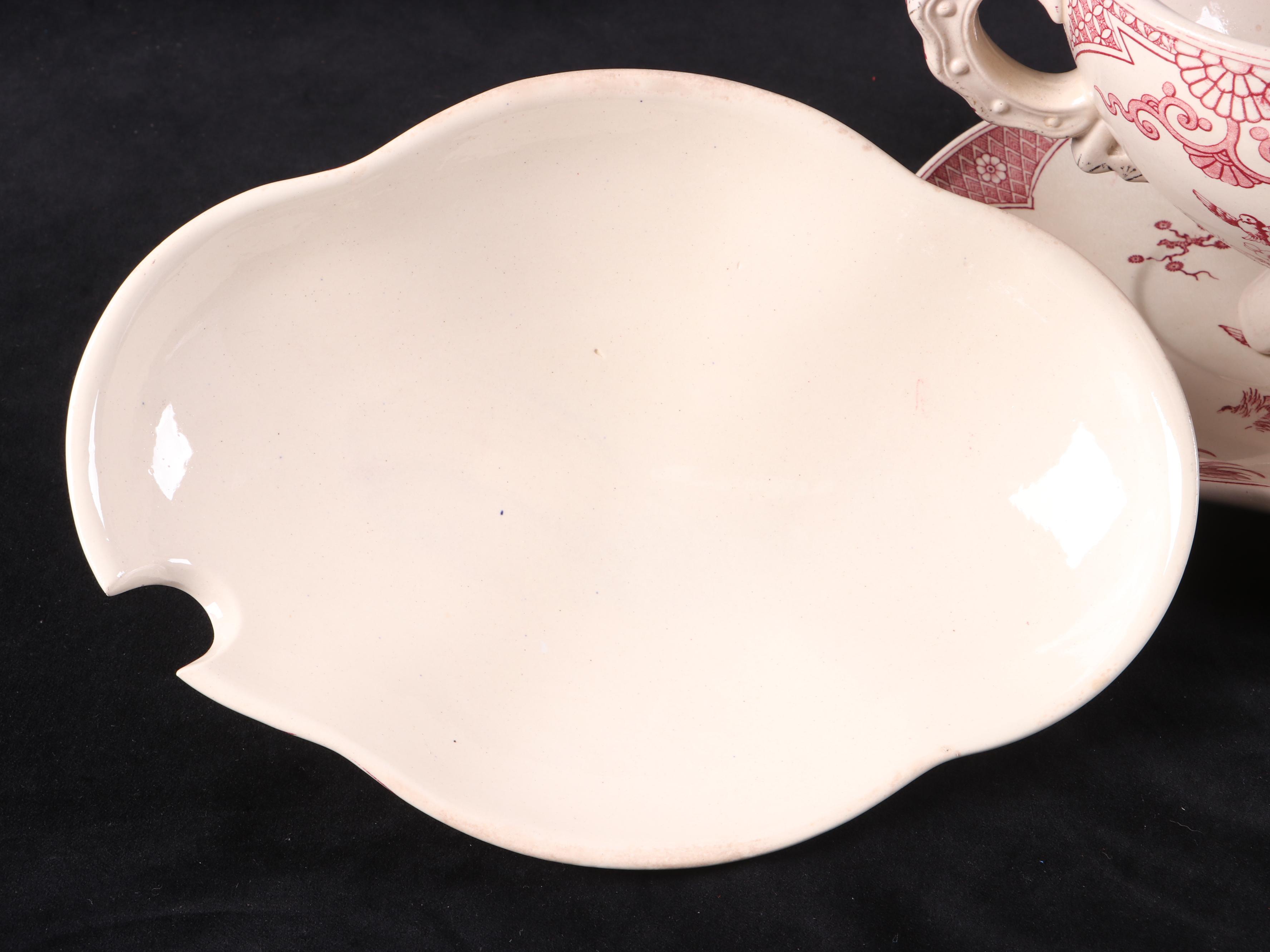 Furnivals "Formosa Brown" Ceramic Lidded Tureen with Underplate and Ladle, 1879