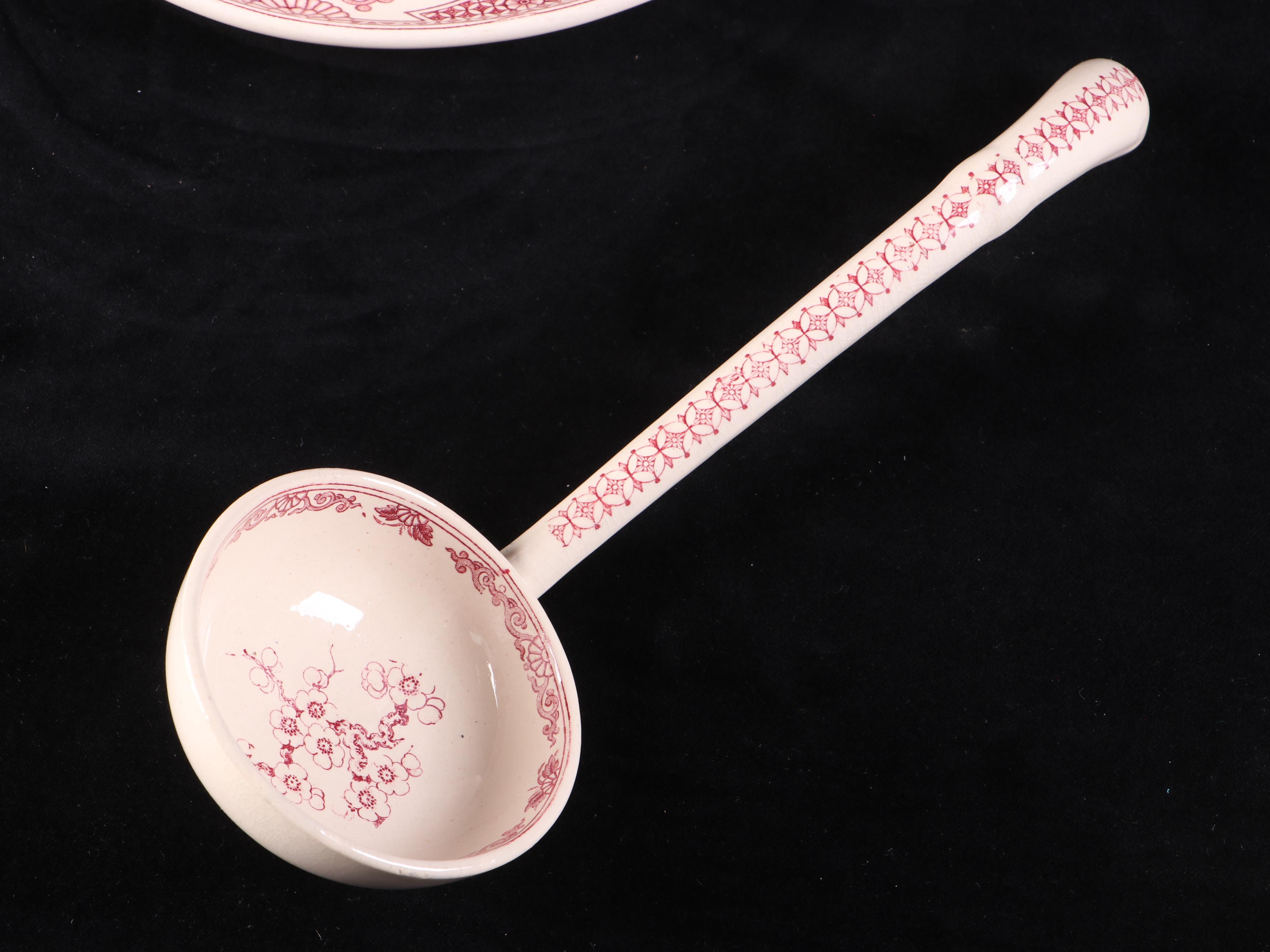 Furnivals "Formosa Brown" Ceramic Lidded Tureen with Underplate and Ladle, 1879