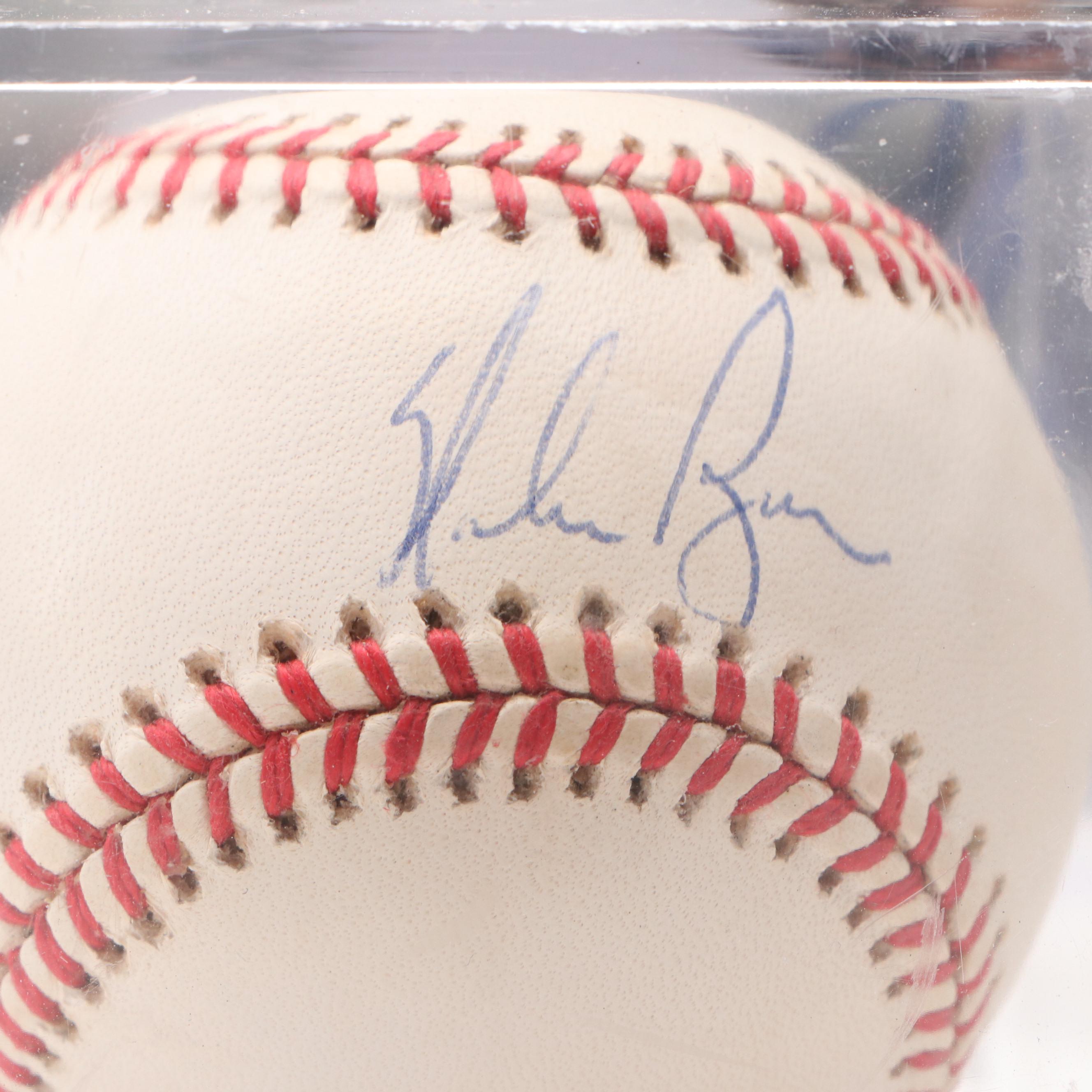 Nolan Ryan and Robin Ventura Signed "Fight" Print with More