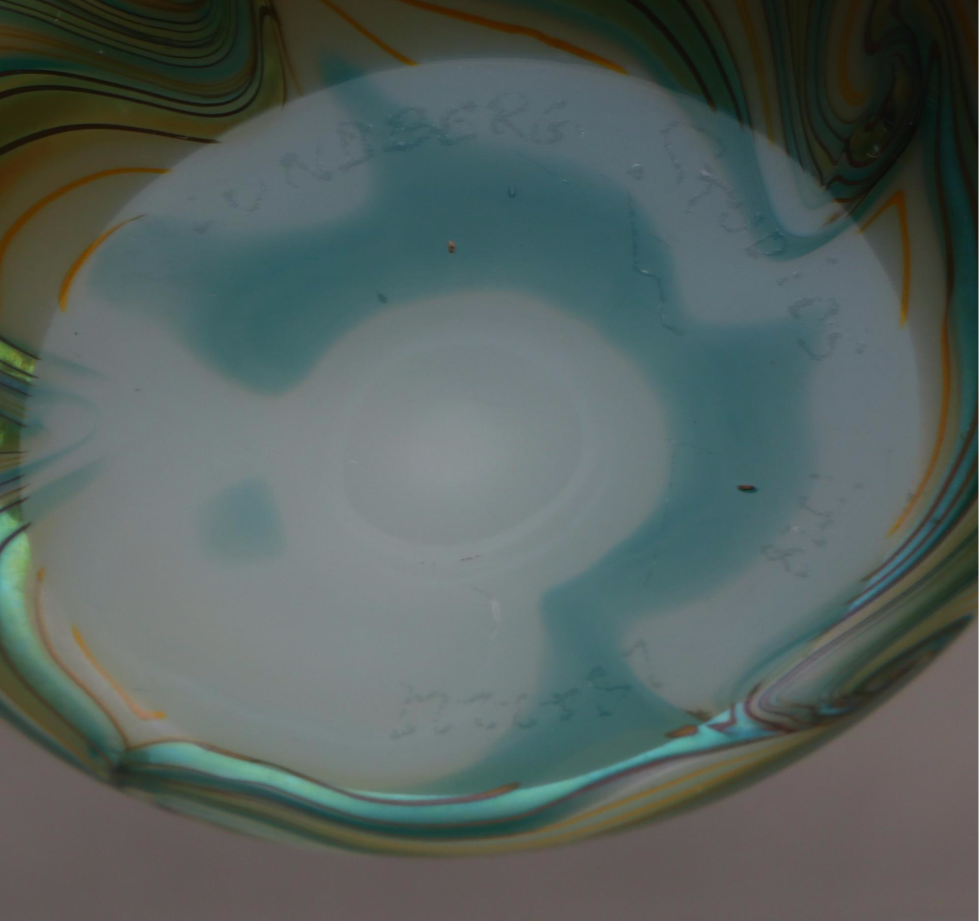 Lundberg Studios Night Sky and Floral Iridescent Art Glass Paperweights