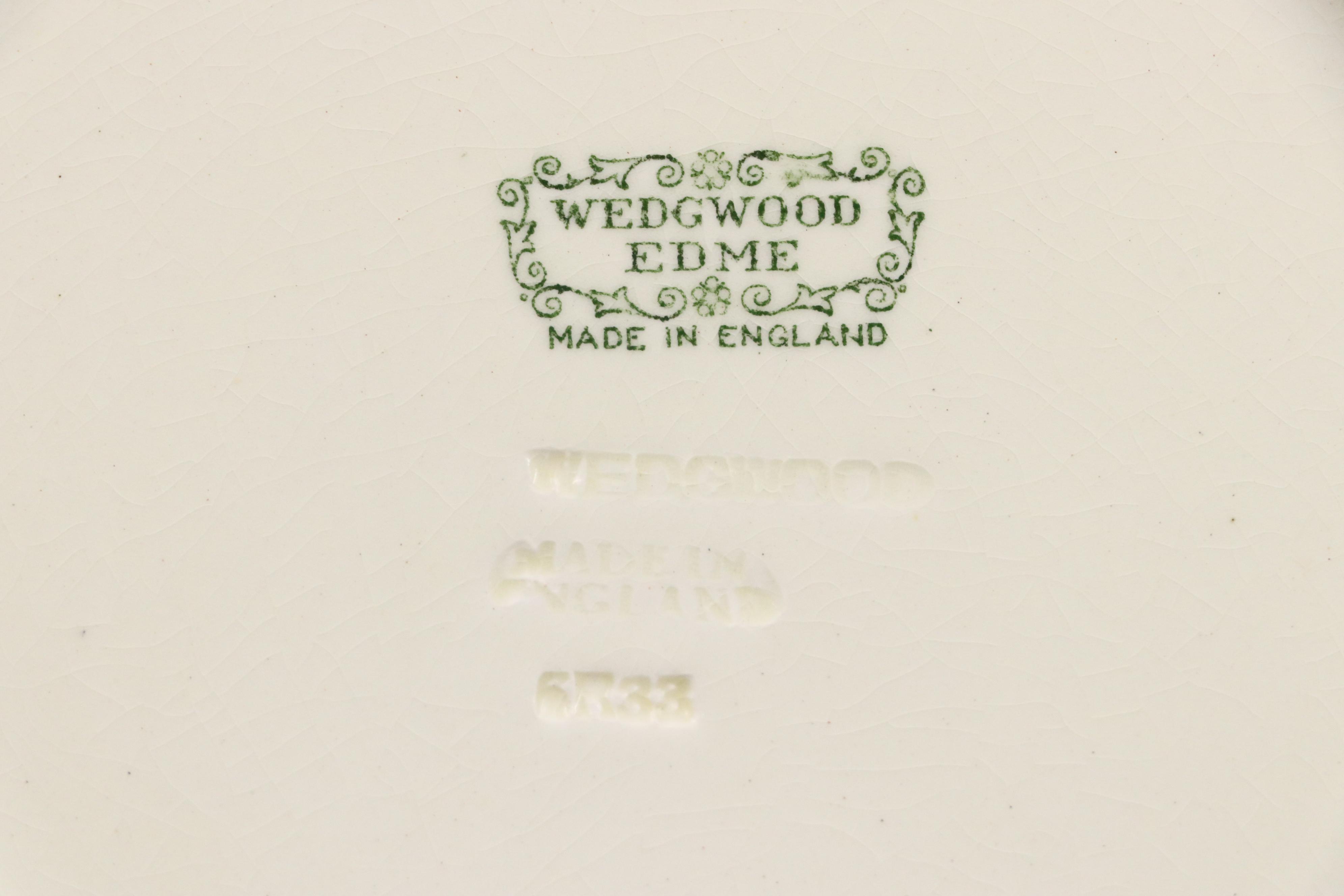 Wedgwood "Edme" English Ceramic Dinnerware, Mid to Late 20th Century