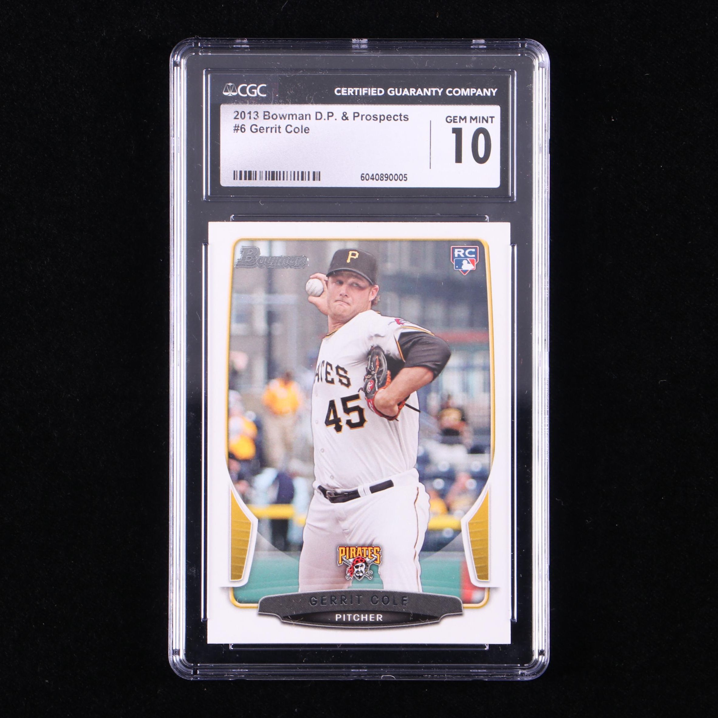 2013 Bowman Draft Picks & Prospects Gerrit Cole Rookie Card Graded CGC 10