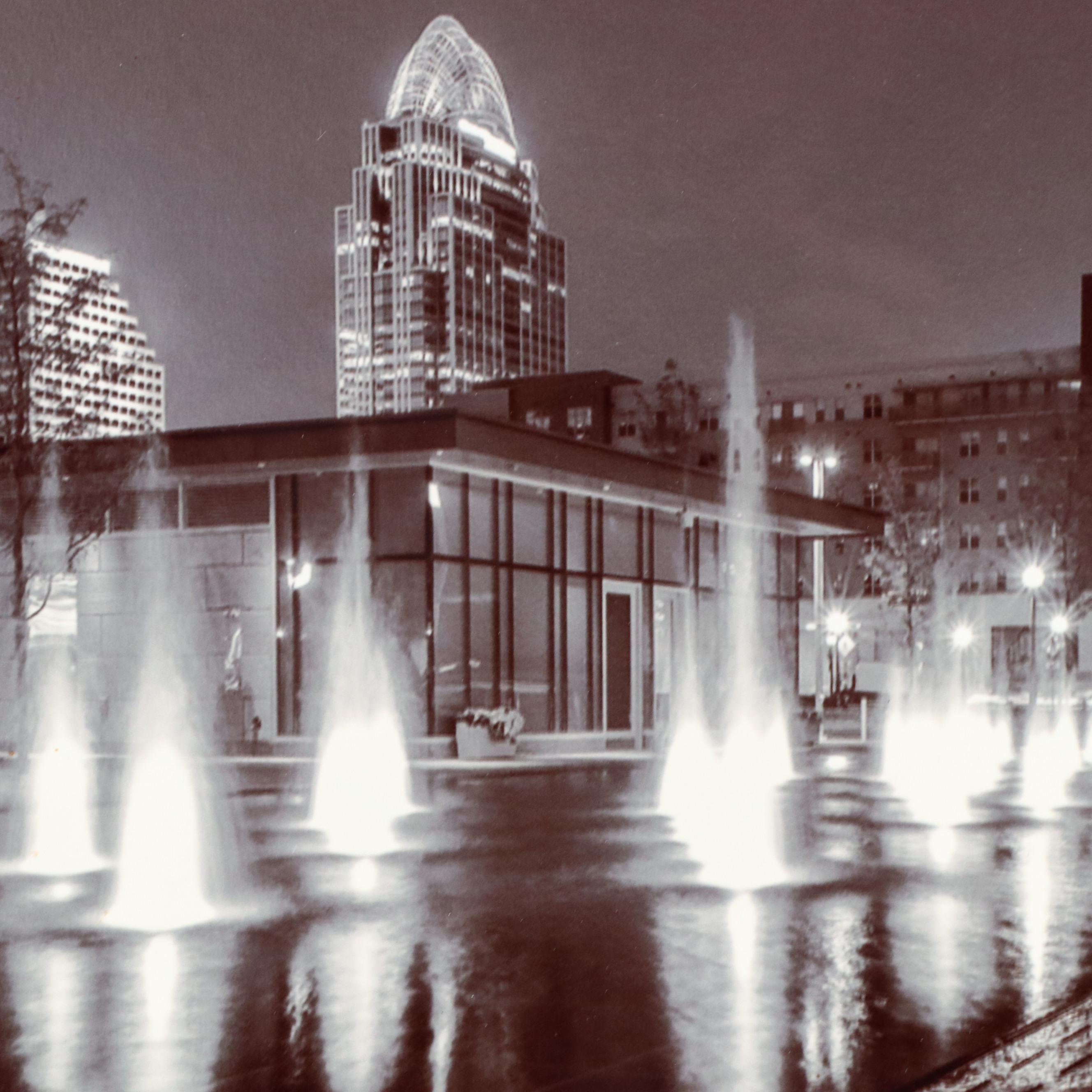 R. Hill Photograph on Metal of Cincinnati Park and S. Cole Ohio Wall Sculpture