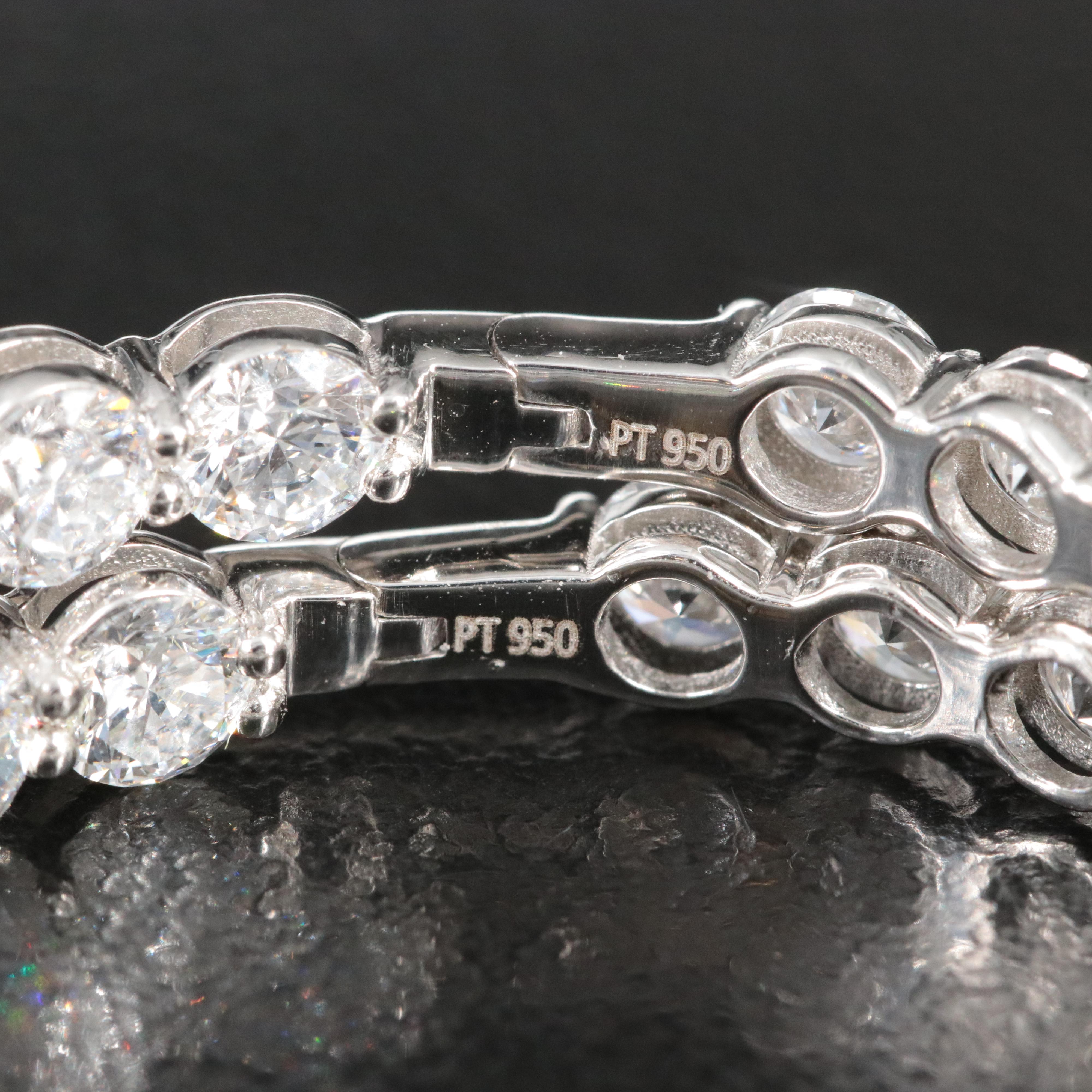 Platinum 7.65 CTW Lab Grown Diamond Inside Out Hoop Earrings