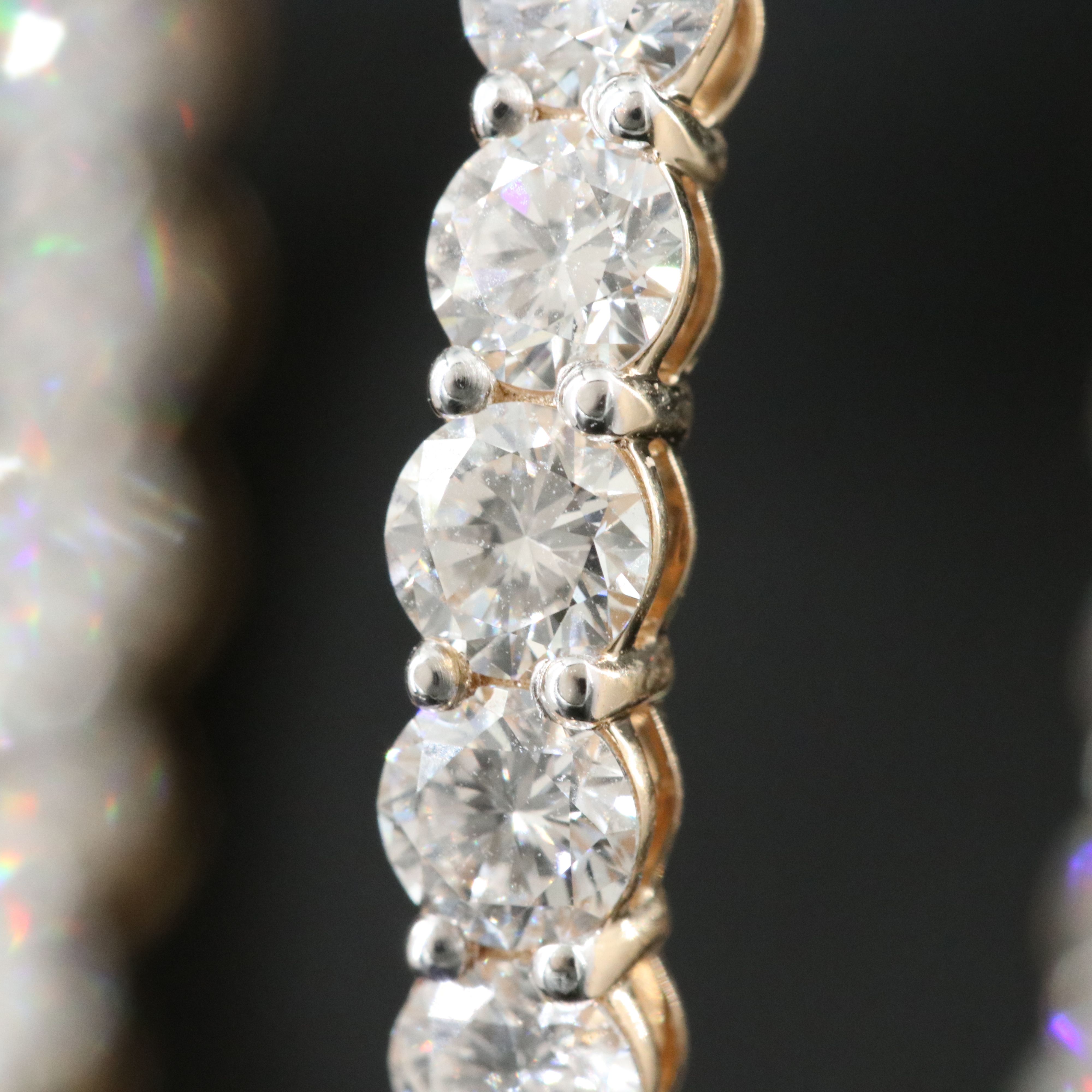 14K 10.03 CTW Lab Grown Diamond Inside Out Hoop Earrings