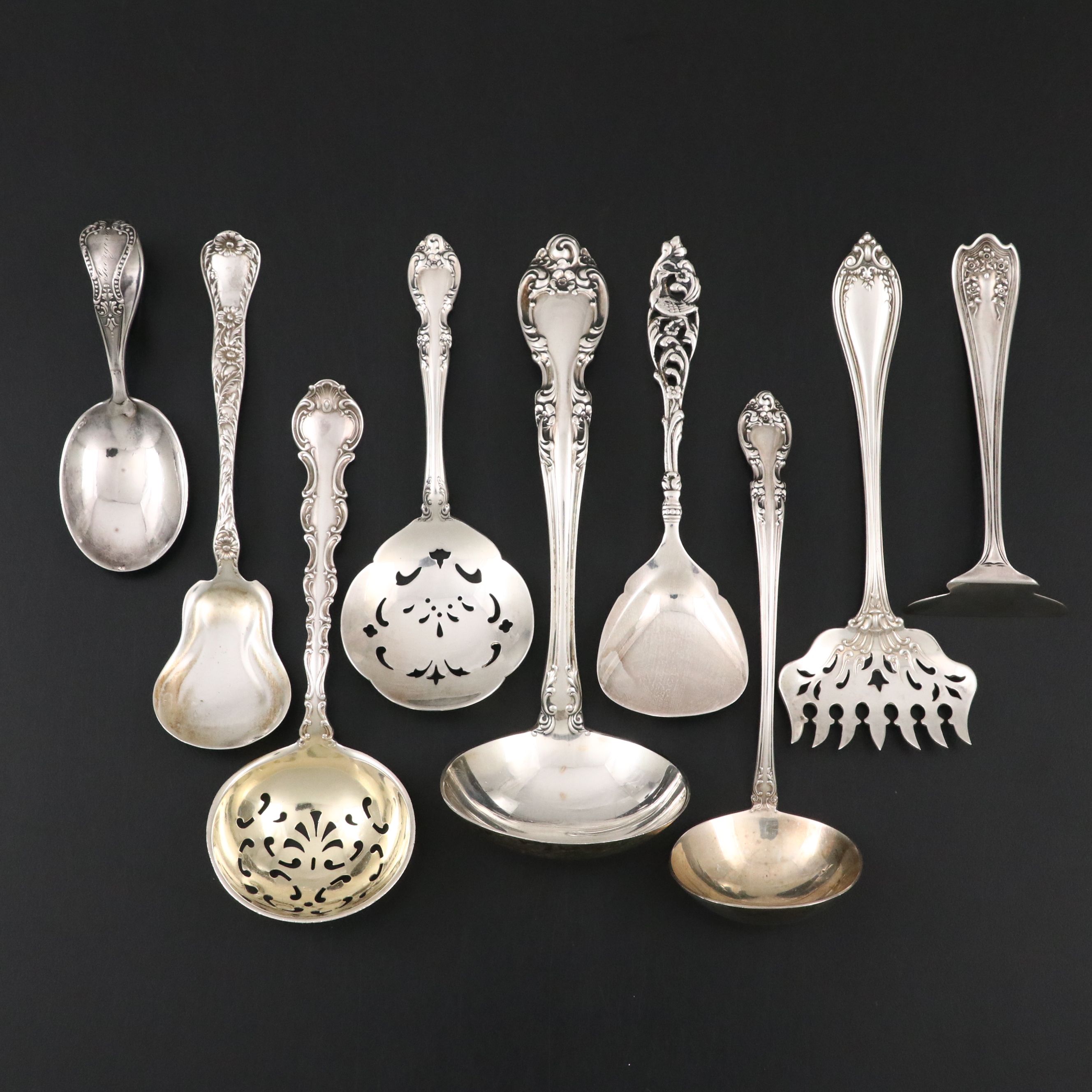 Gorham "Melrose" with Other Sterling Silver Serving Utensils and Flaware