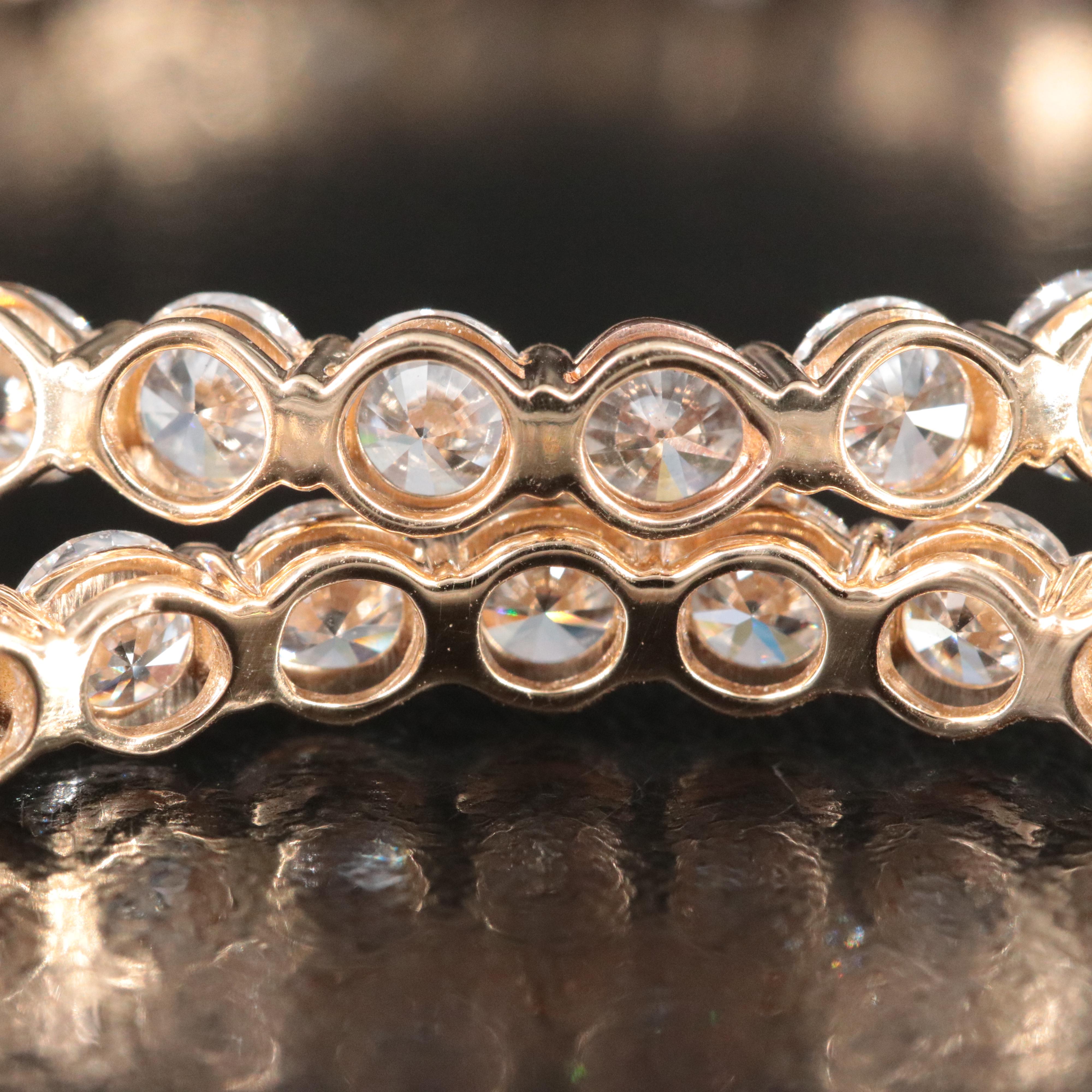 14K 10.03 CTW Lab Grown Diamond Inside Out Hoop Earrings