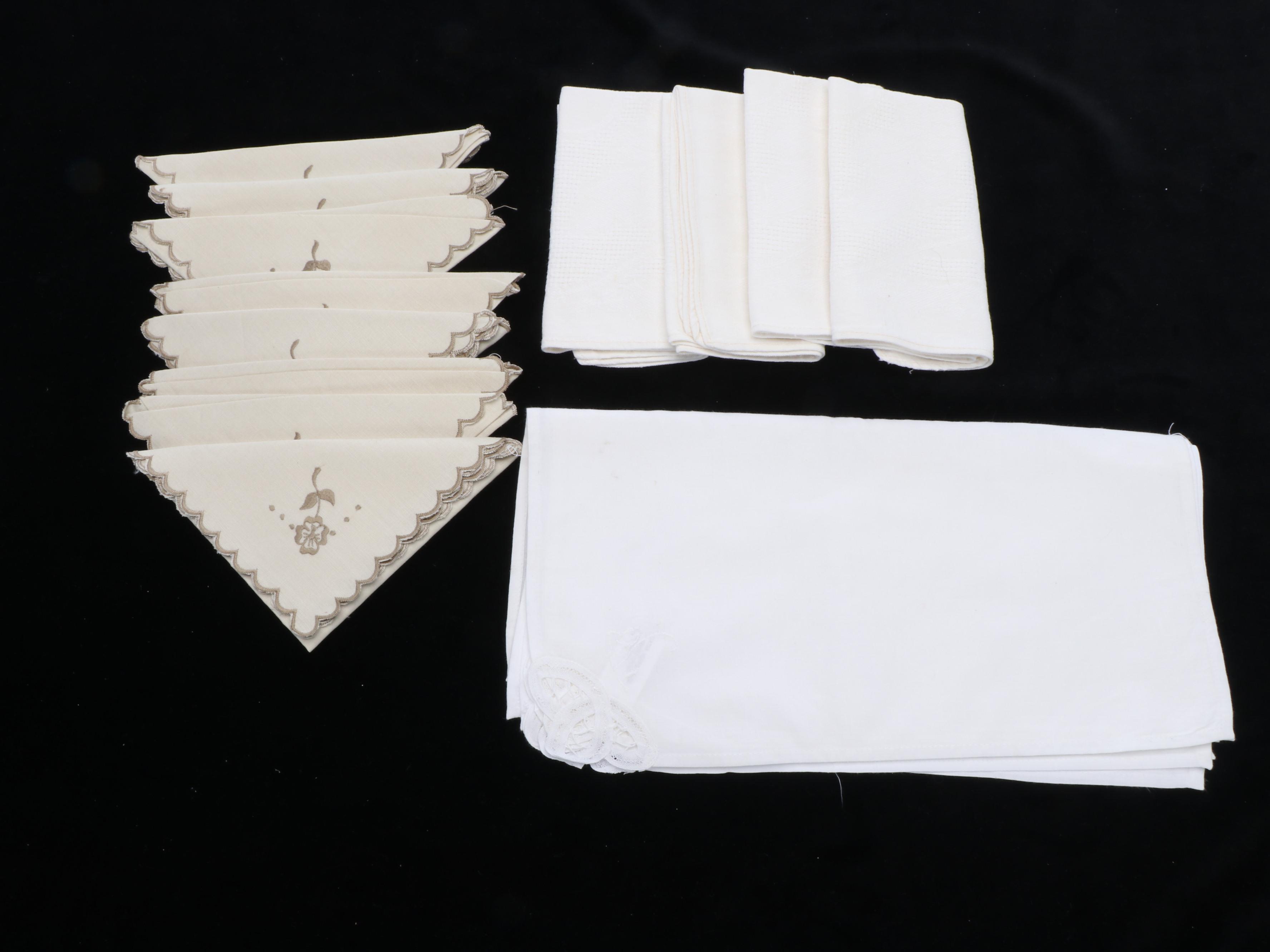 Cutwork and Embroidered with Other Table Linens, 20th Century