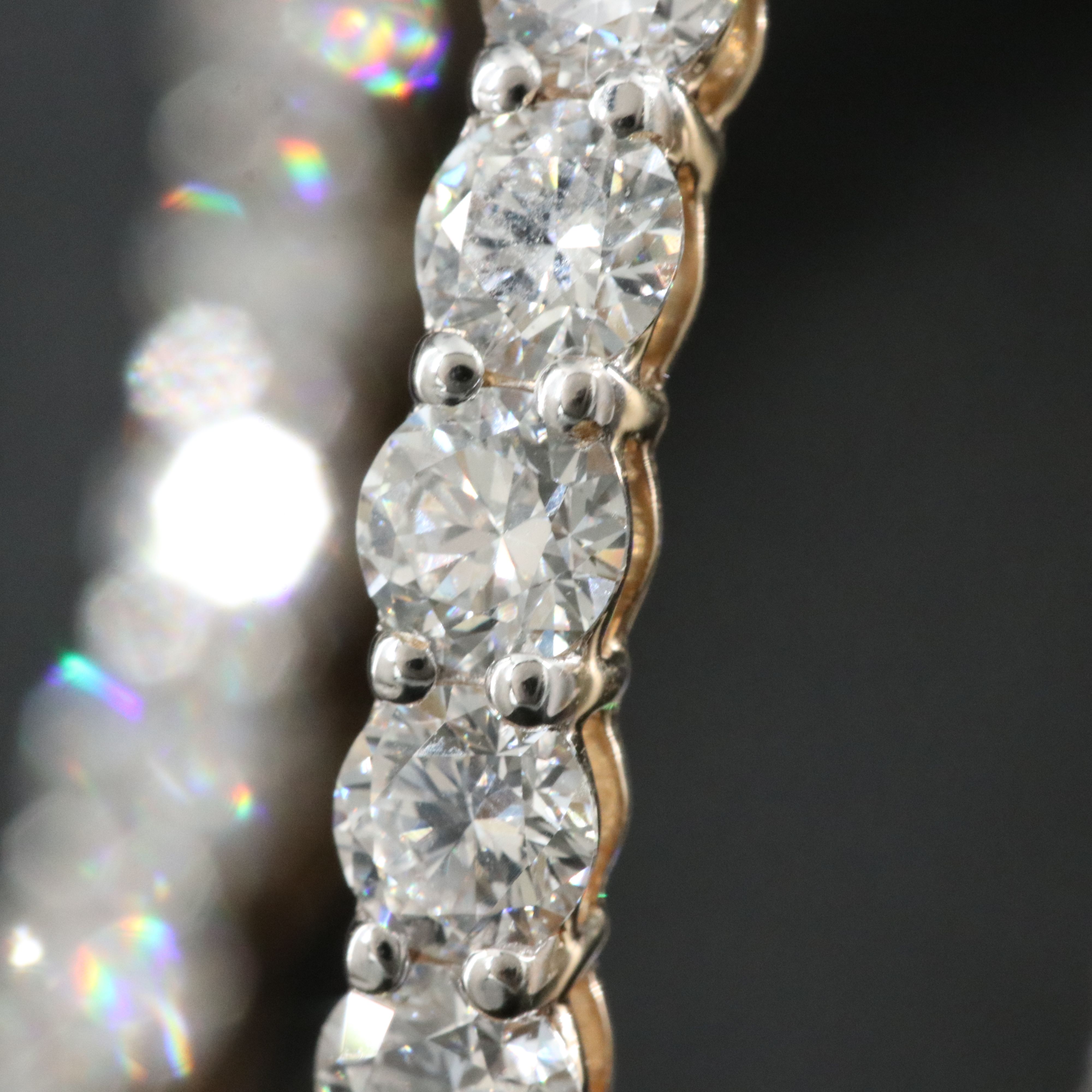 Loose 9.86 CTW Lab Grown Diamond Inside Out Hoop Earrings