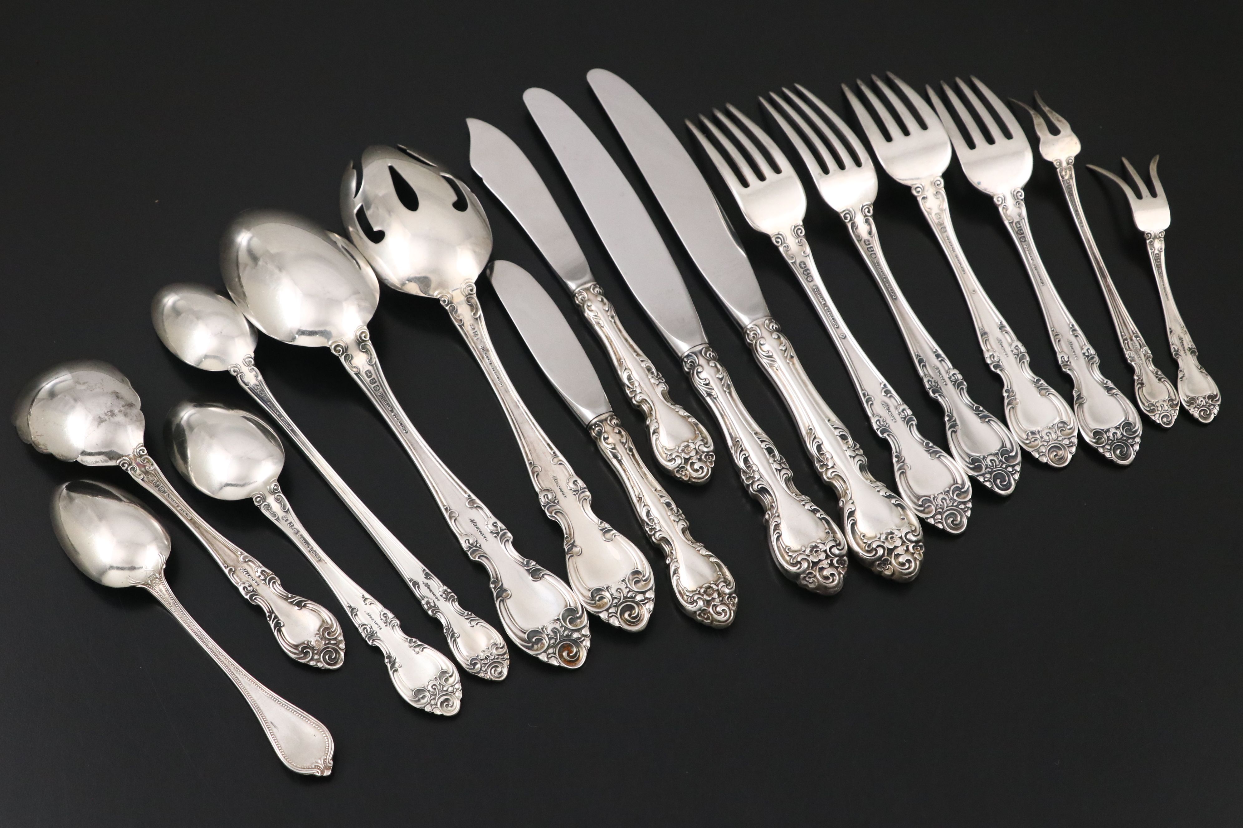 Gorham "Melrose" with Other Sterling Silver Flatware and Serving Utensils