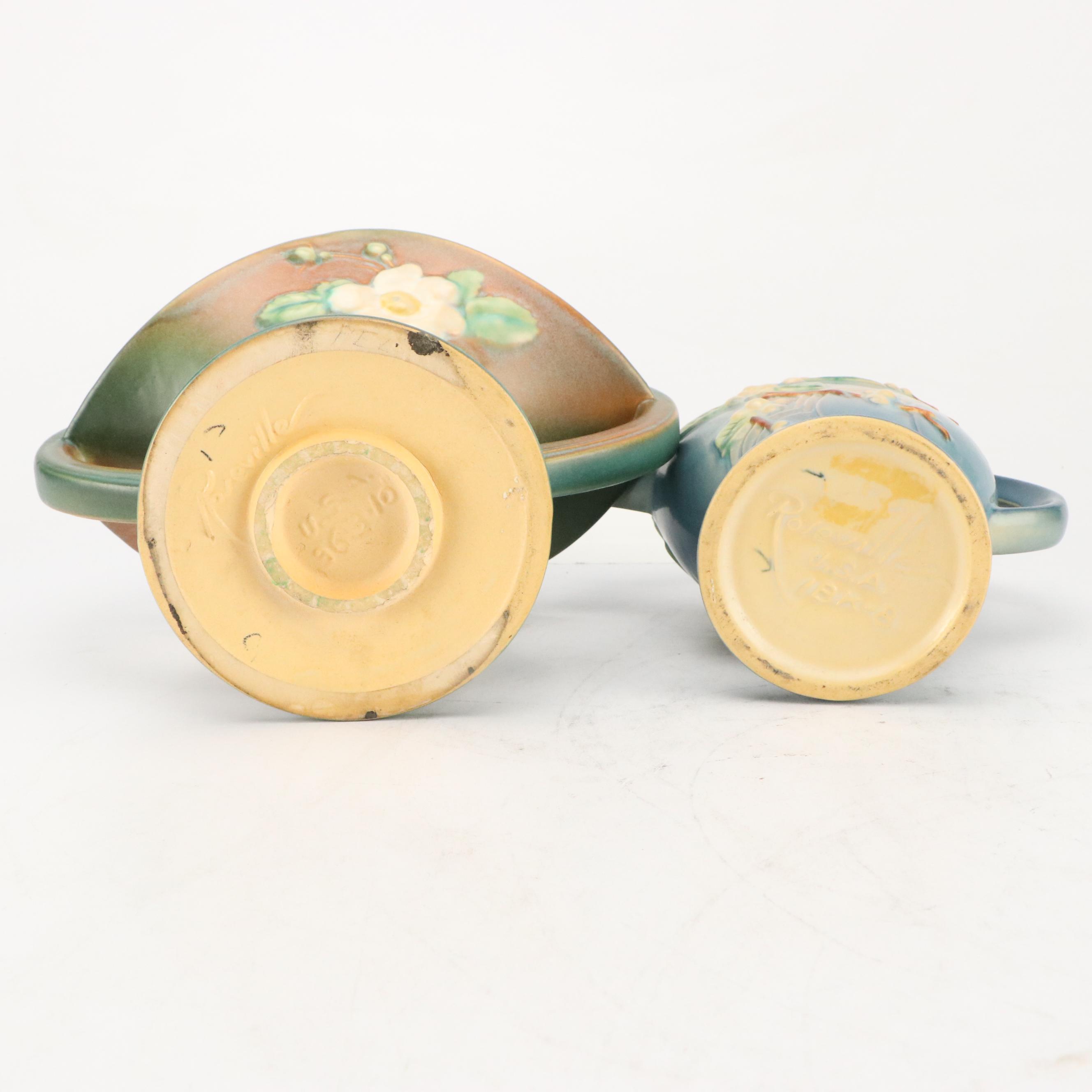 Roseville Pottery "Primrose," "Zephyr Lily," "Snowberry," & Silhouette Vases