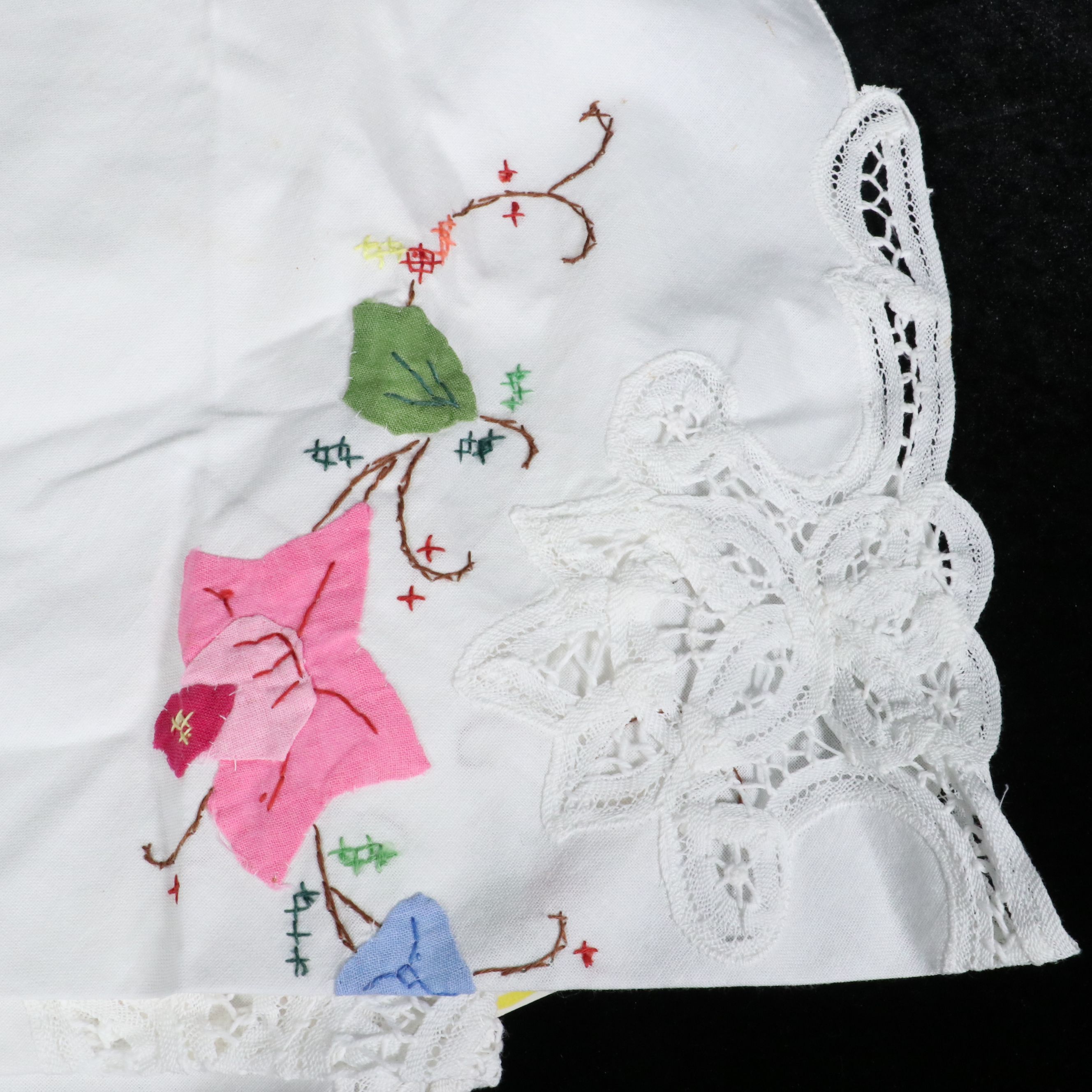 H.K. Enterprises Continental Collection Batten Lace Tablecloth with Other Linens