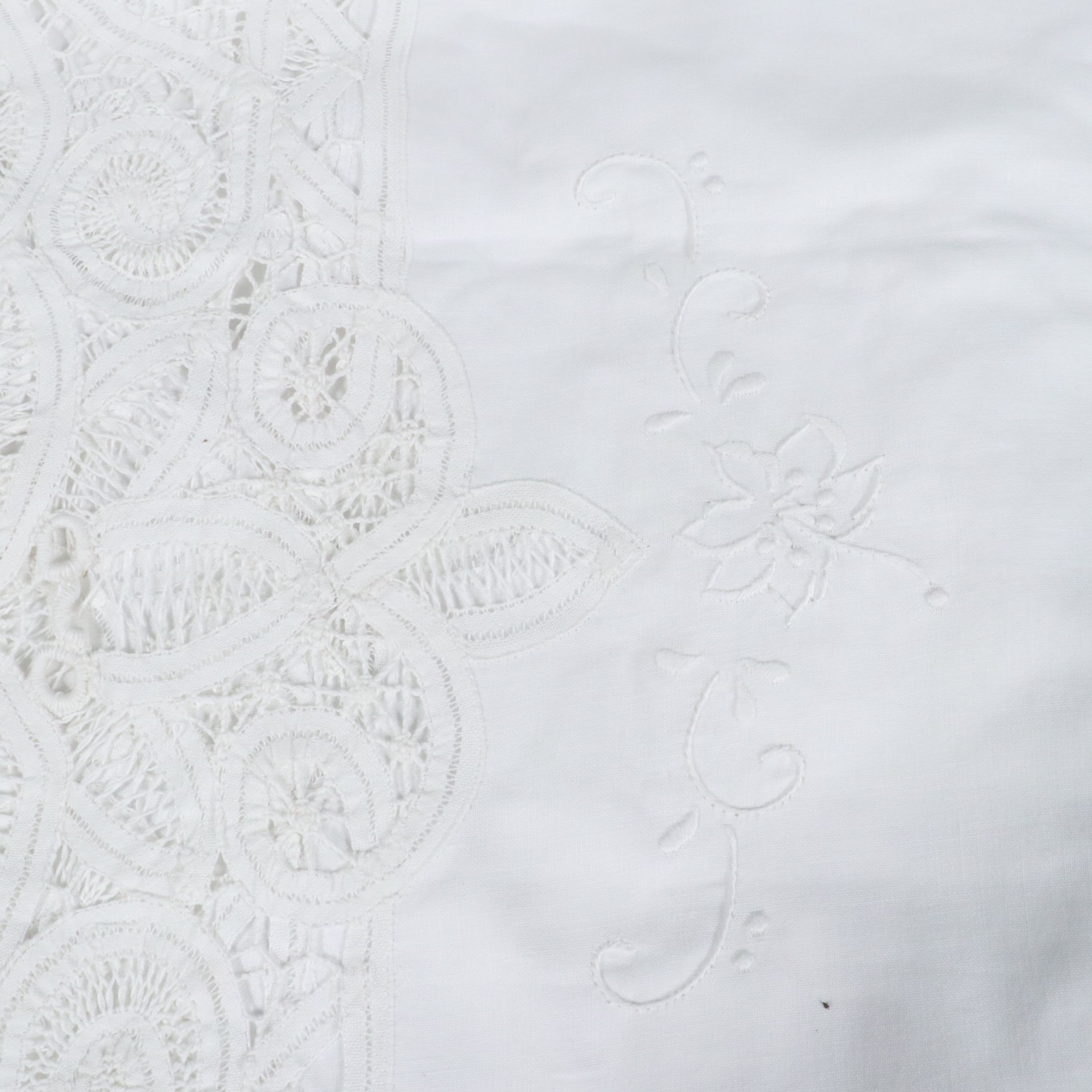 H.K. Enterprises Continental Collection Batten Lace Tablecloth with Other Linens