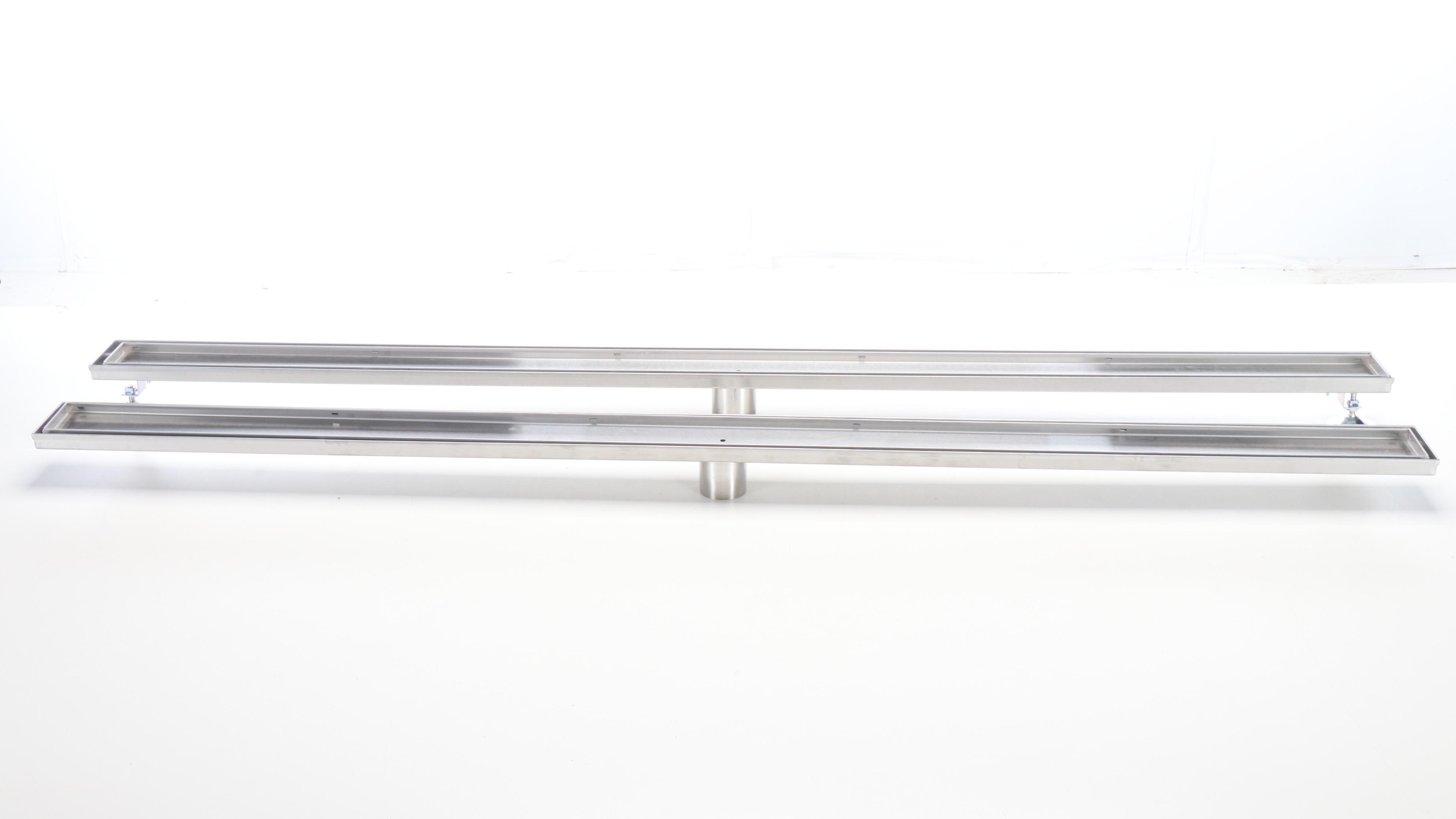 Brushed Stainless Steel Linear Tile-In Shower Drains