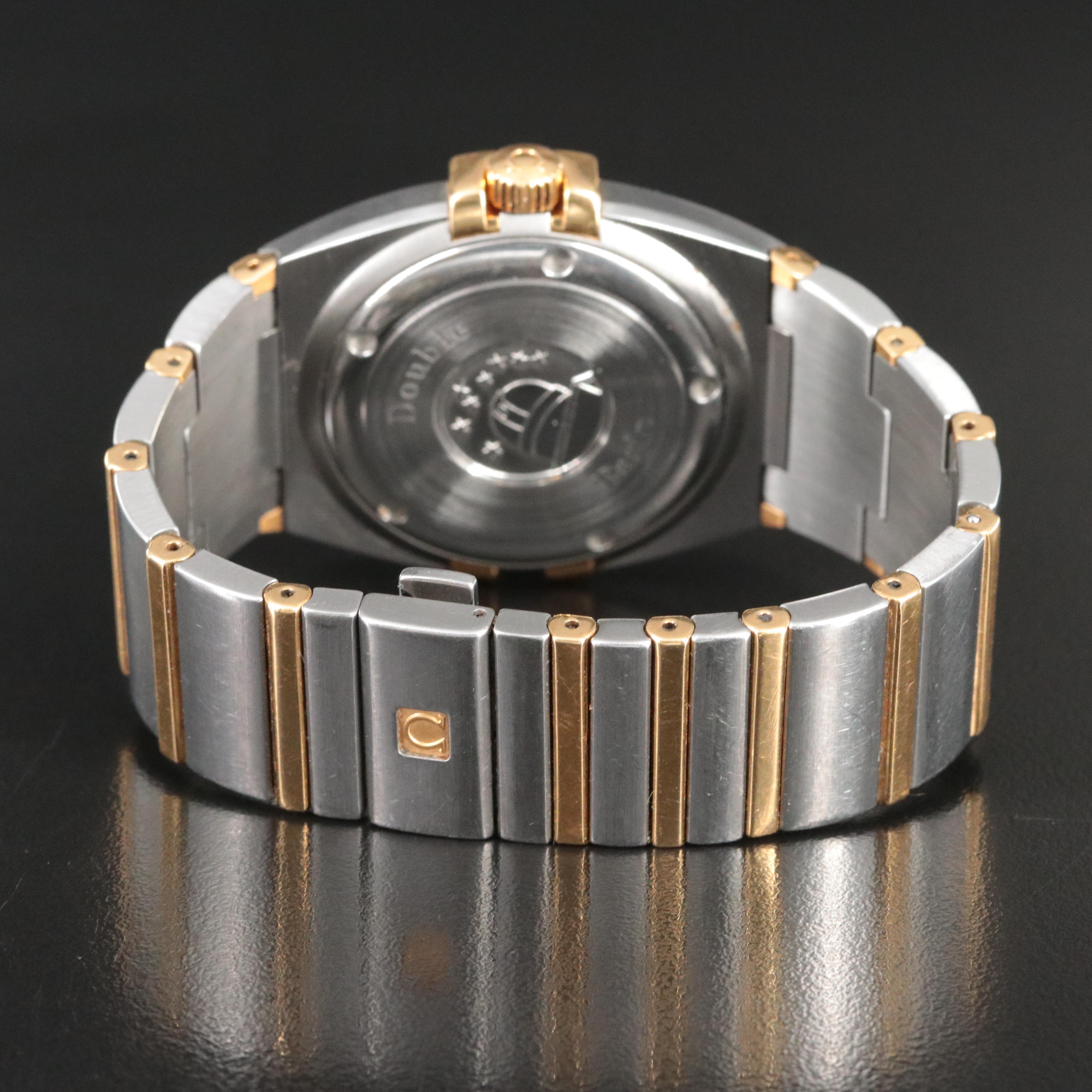 18K & Stainless Steel Omega Constellation Double Eagle Perpetual Calendar Watch