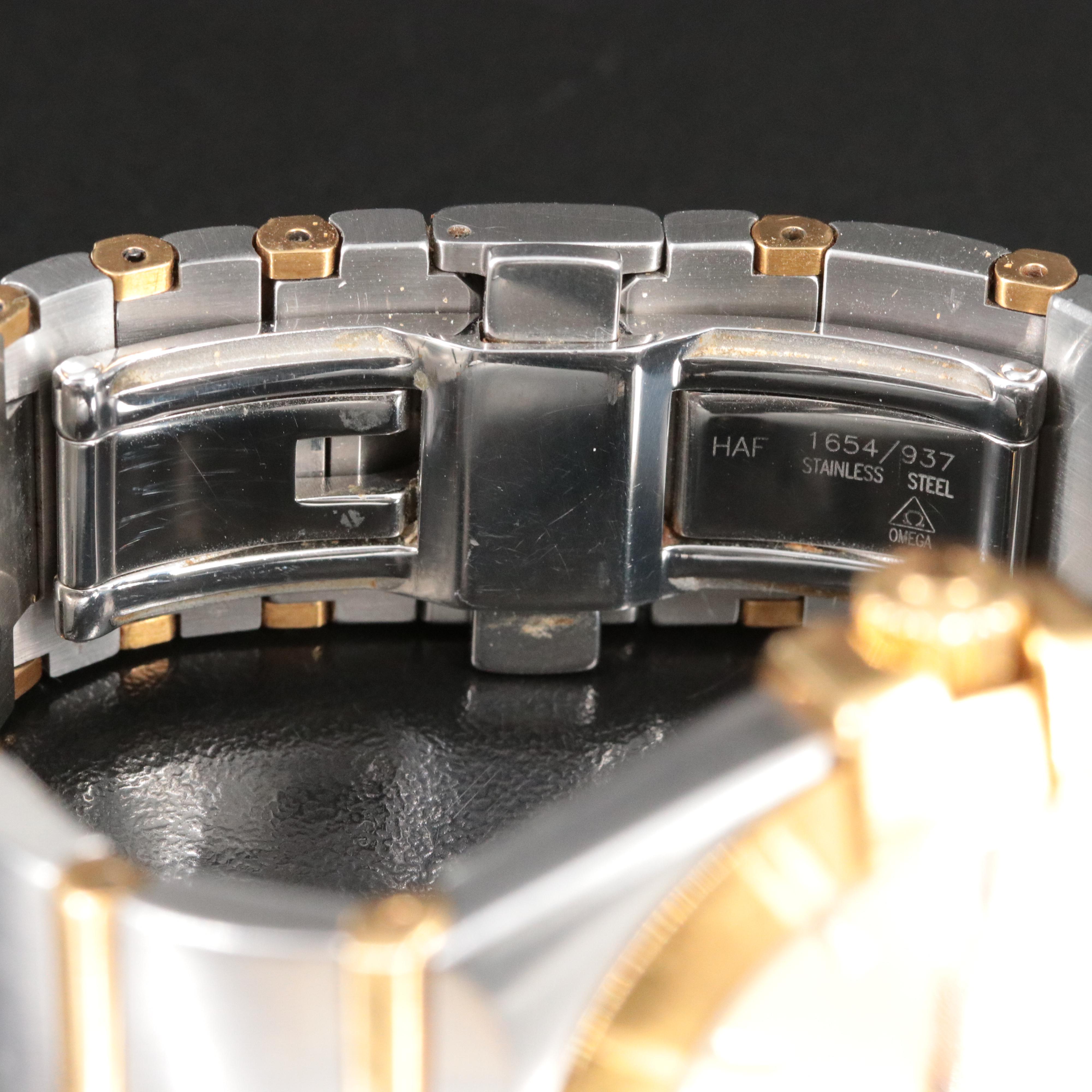 18K & Stainless Steel Omega Constellation Double Eagle Perpetual Calendar Watch