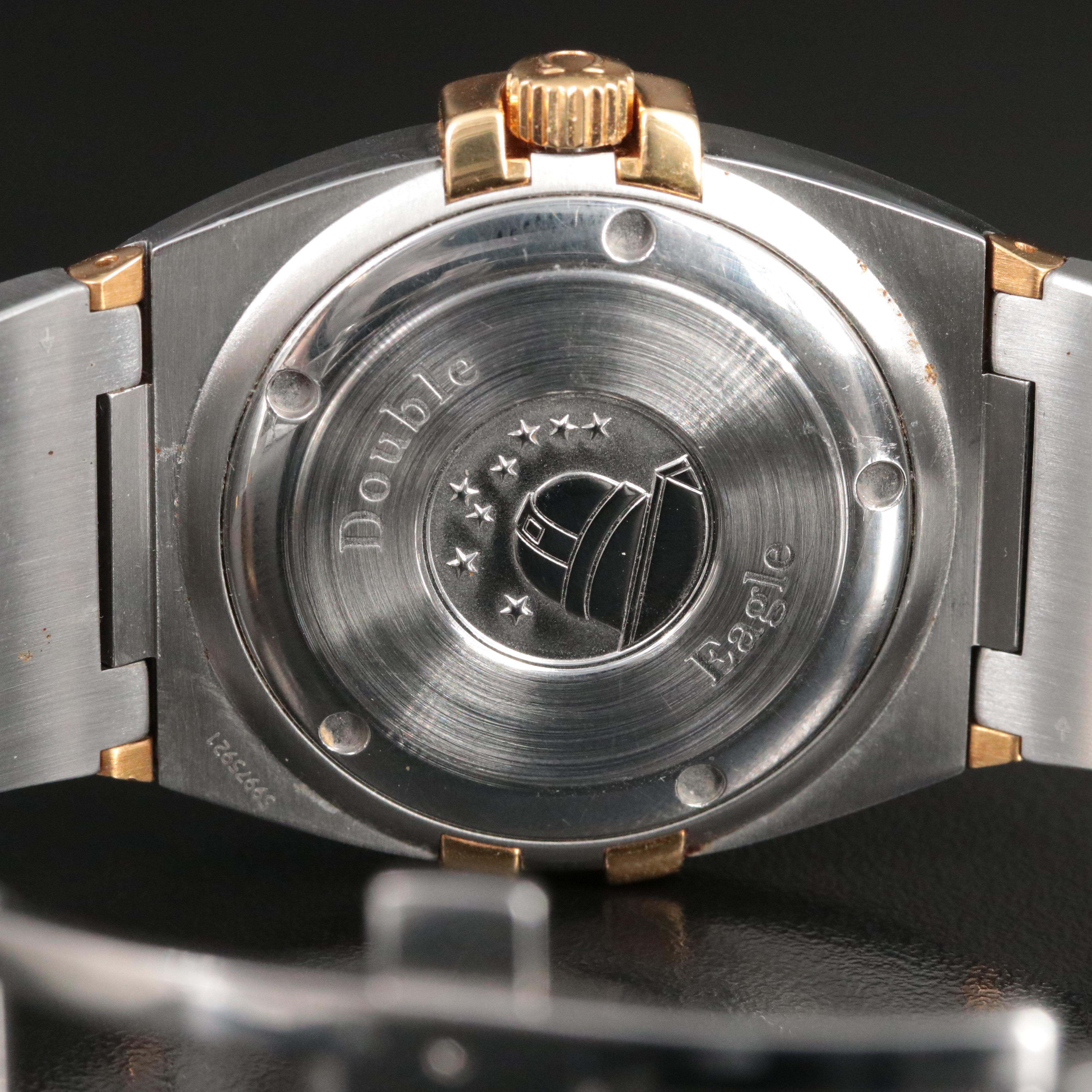 18K & Stainless Steel Omega Constellation Double Eagle Perpetual Calendar Watch