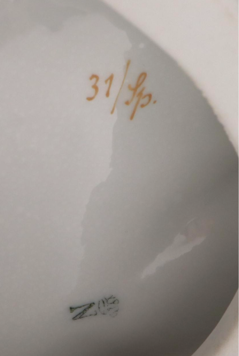 German Dresden Lace Courting Couple Figural Group with Other Porcelain Figurine