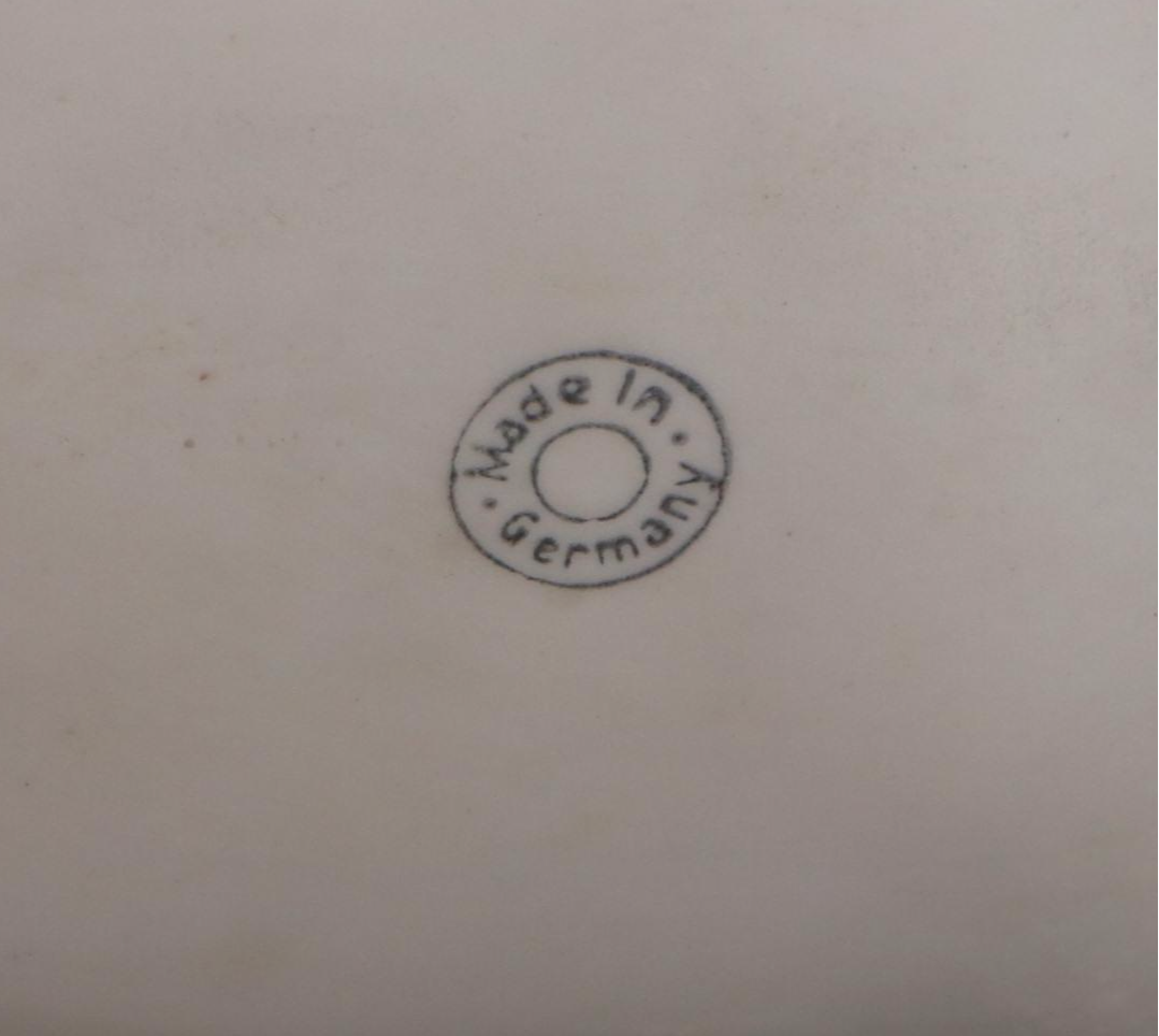 German Dresden Lace Courting Couple Figural Group with Other Porcelain Figurine