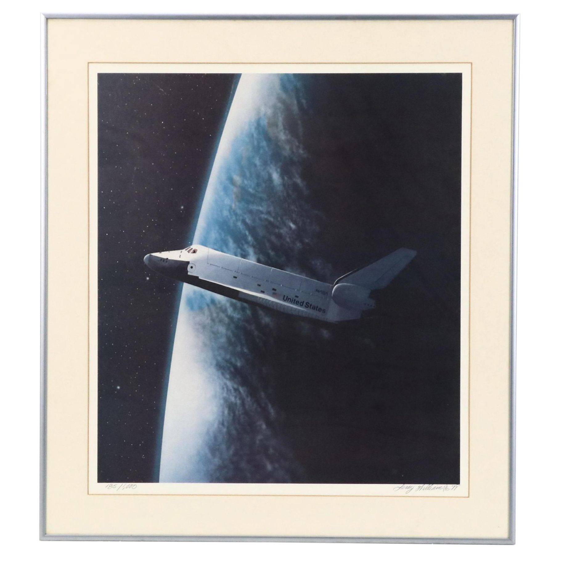 Leroy Williams Offset Lithograph of NASA Space Shuttle, 1979