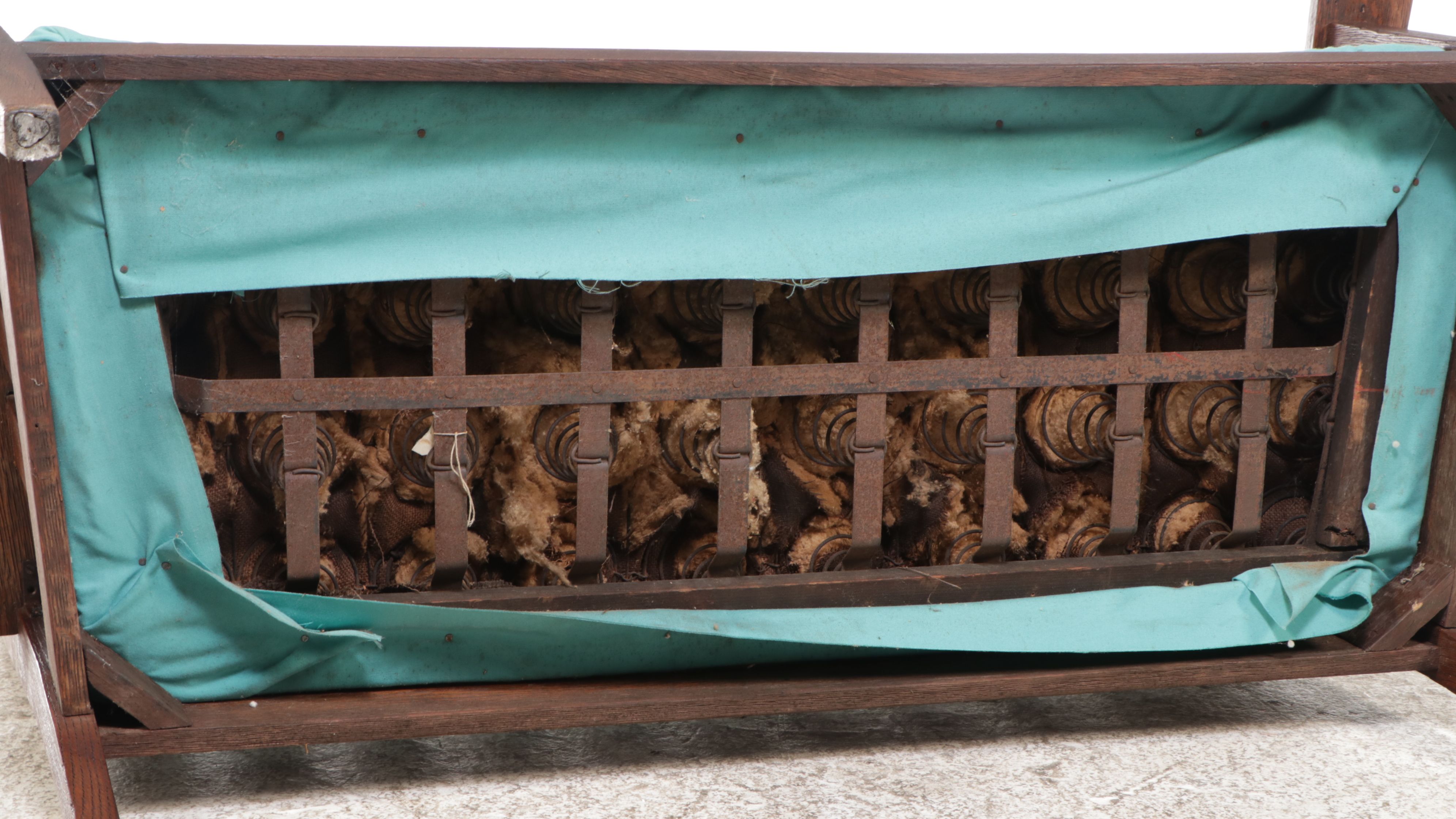 Stickley Brothers Mission Oak Slat-Back Bench, Early 20th Century