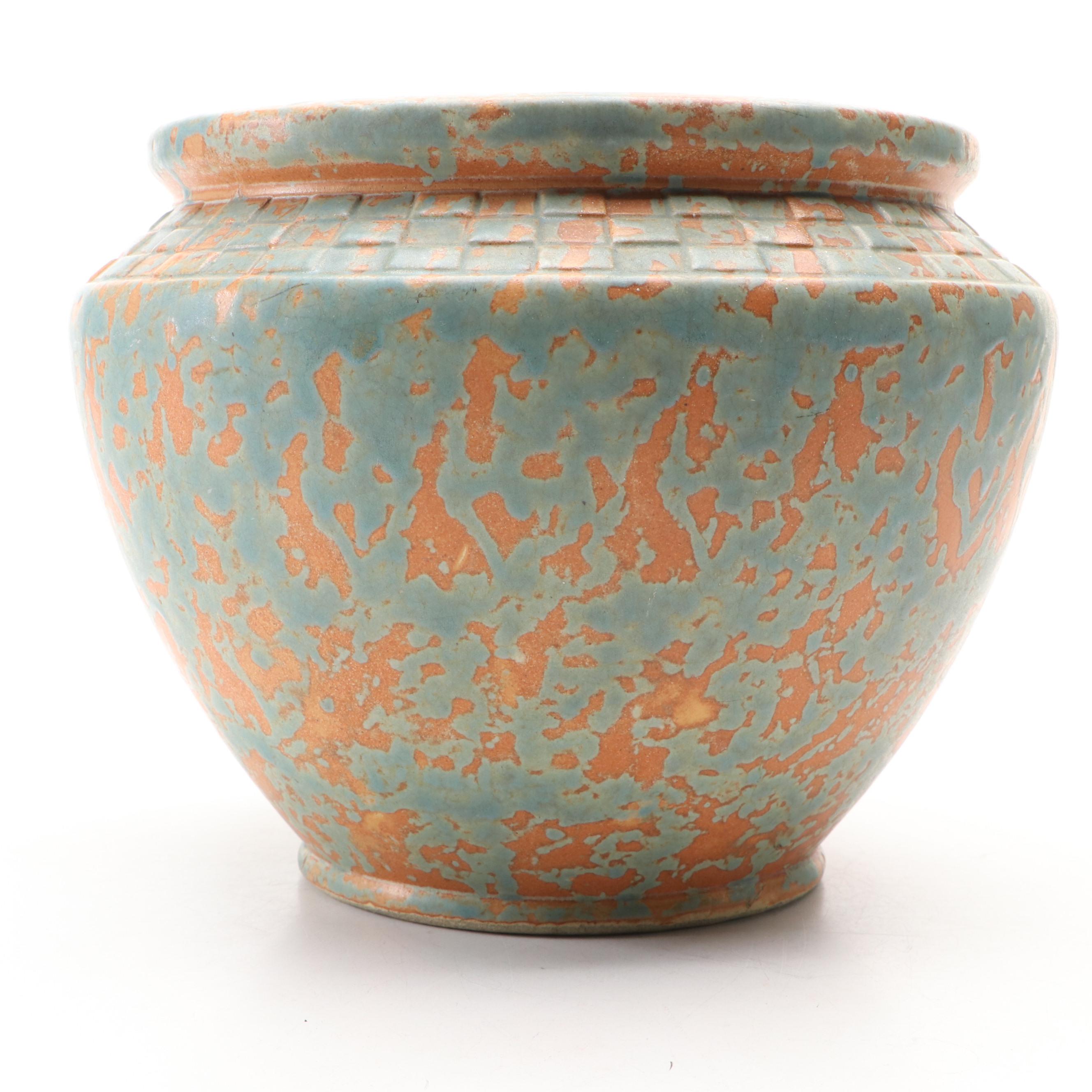 Burley Winter Green Over Gold Terracotta Vessel