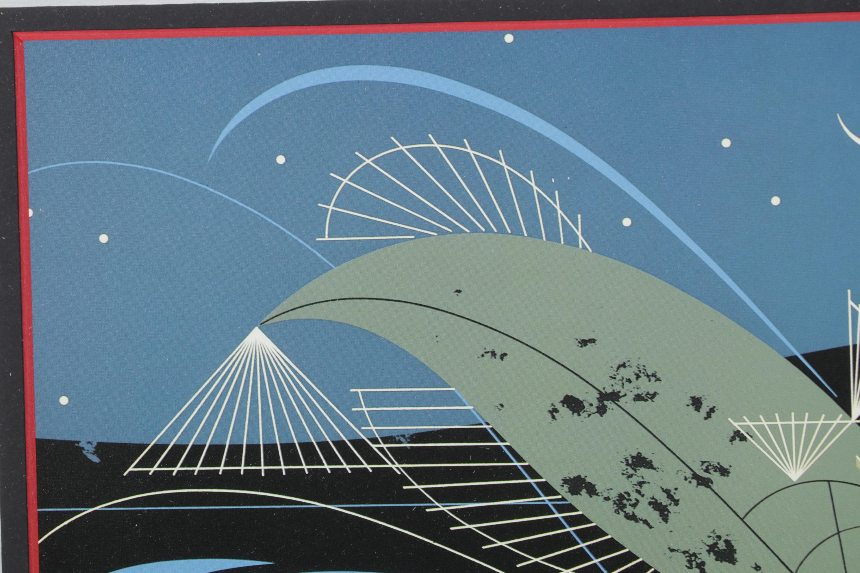 Offset Lithograph After Charley Harper "Brief Bio (Luna Moth)"