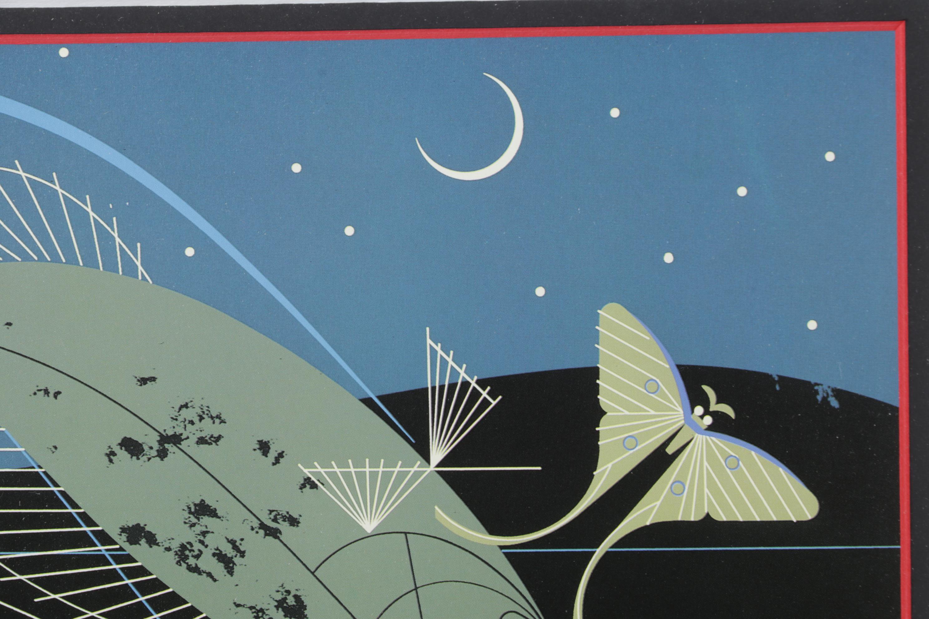 Offset Lithograph After Charley Harper "Brief Bio (Luna Moth)"