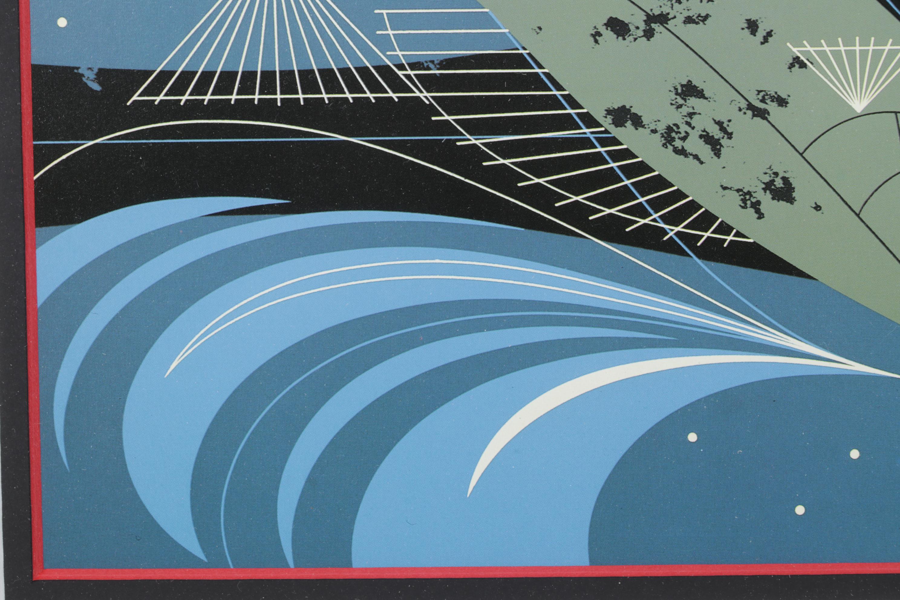 Offset Lithograph After Charley Harper "Brief Bio (Luna Moth)"