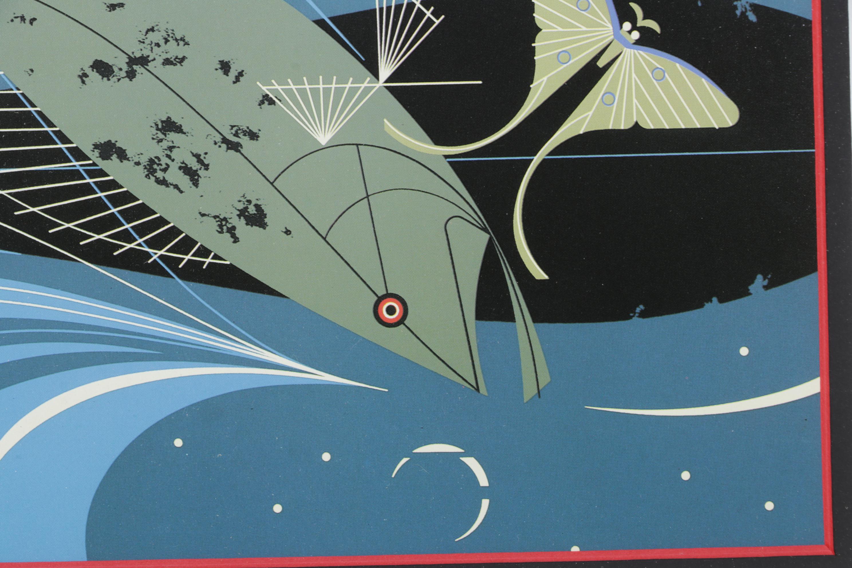 Offset Lithograph After Charley Harper "Brief Bio (Luna Moth)"