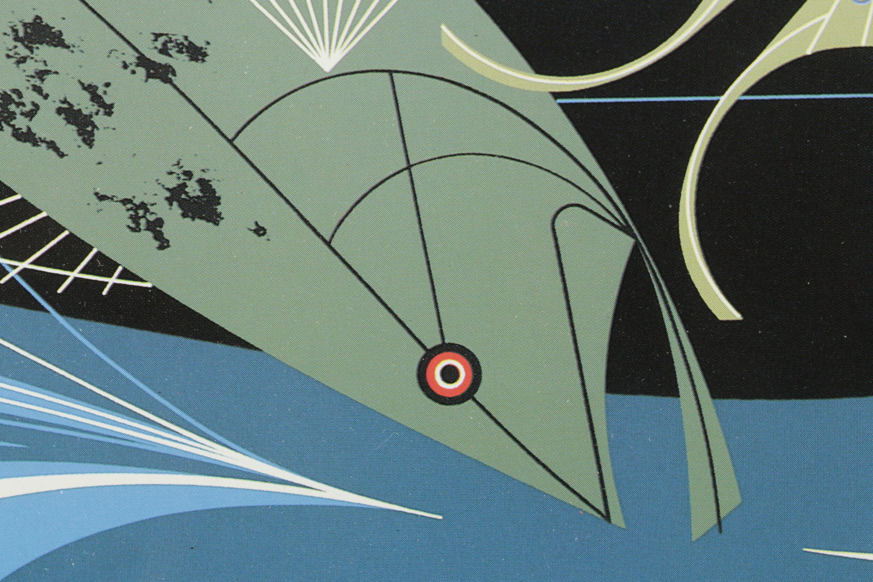 Offset Lithograph After Charley Harper "Brief Bio (Luna Moth)"