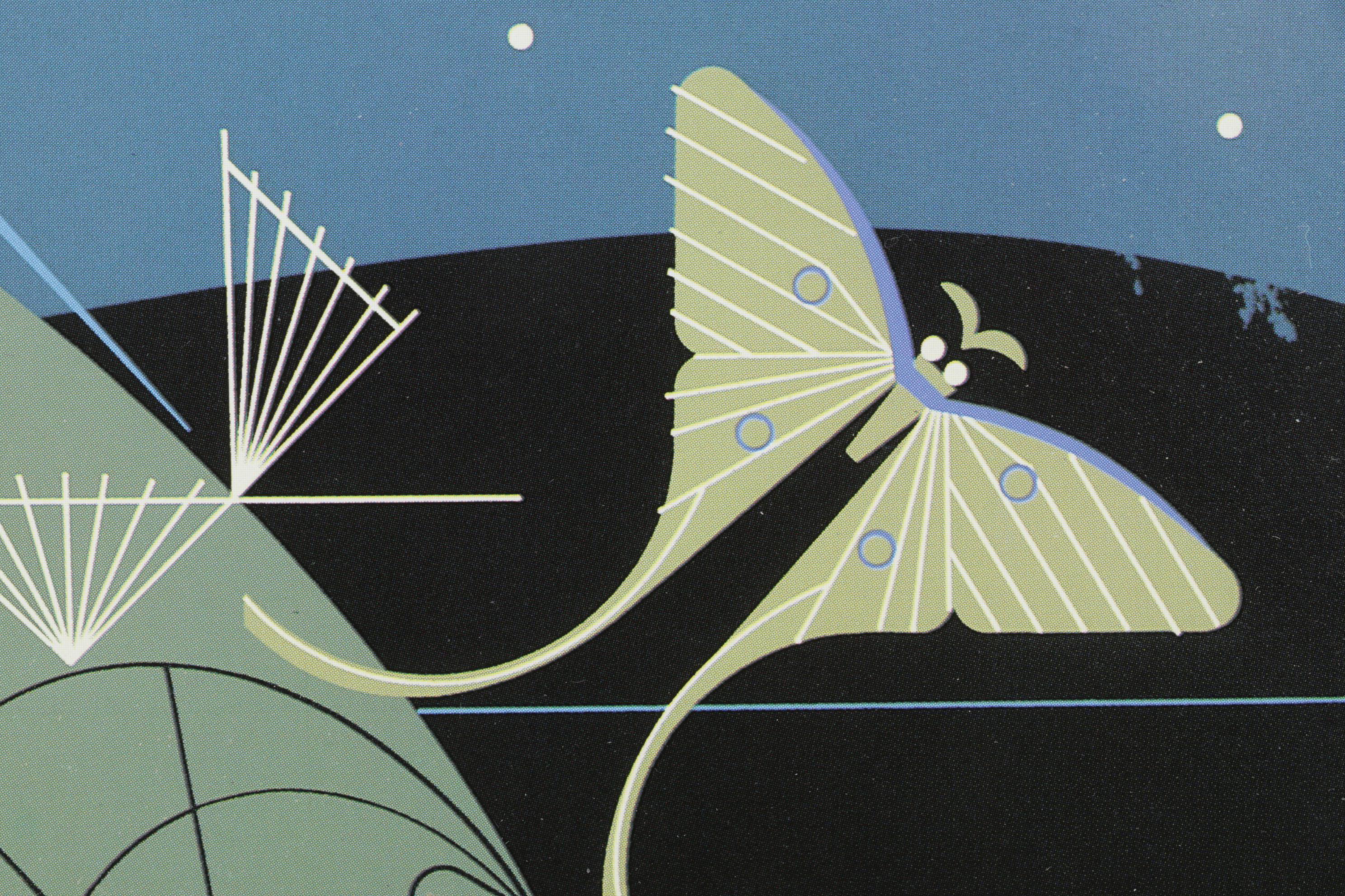 Offset Lithograph After Charley Harper "Brief Bio (Luna Moth)"