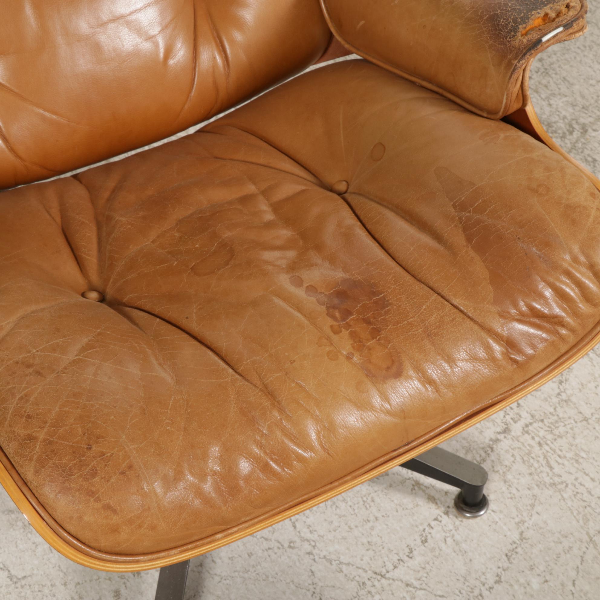 Three Charles and Ray Eames for Herman Miller Wood Lounge Chairs and One Ottoman