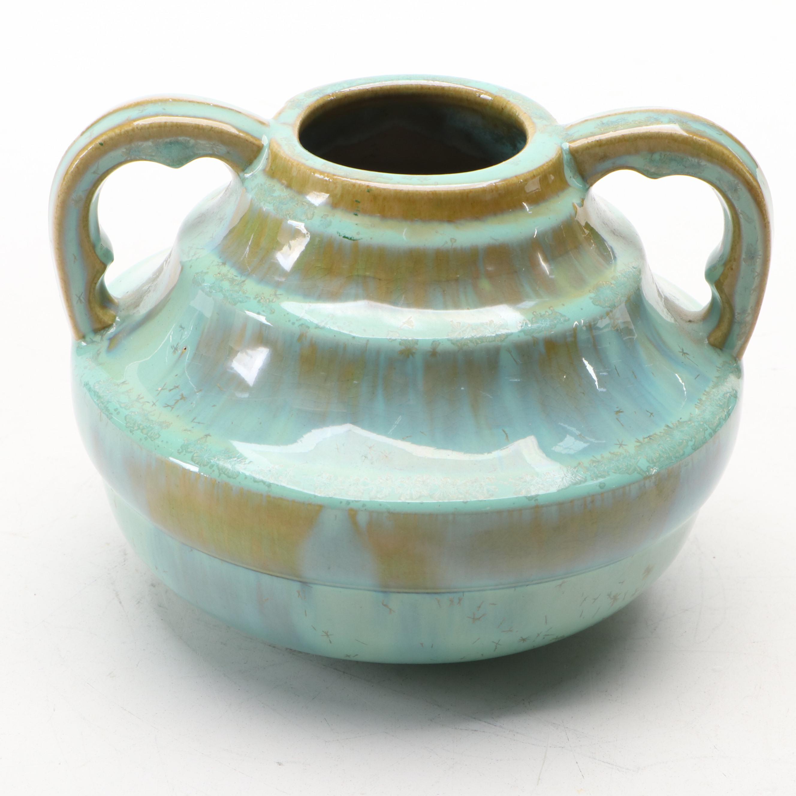 Fulper Pottery Arts & Crafts Crystalline Green Glazed Vase