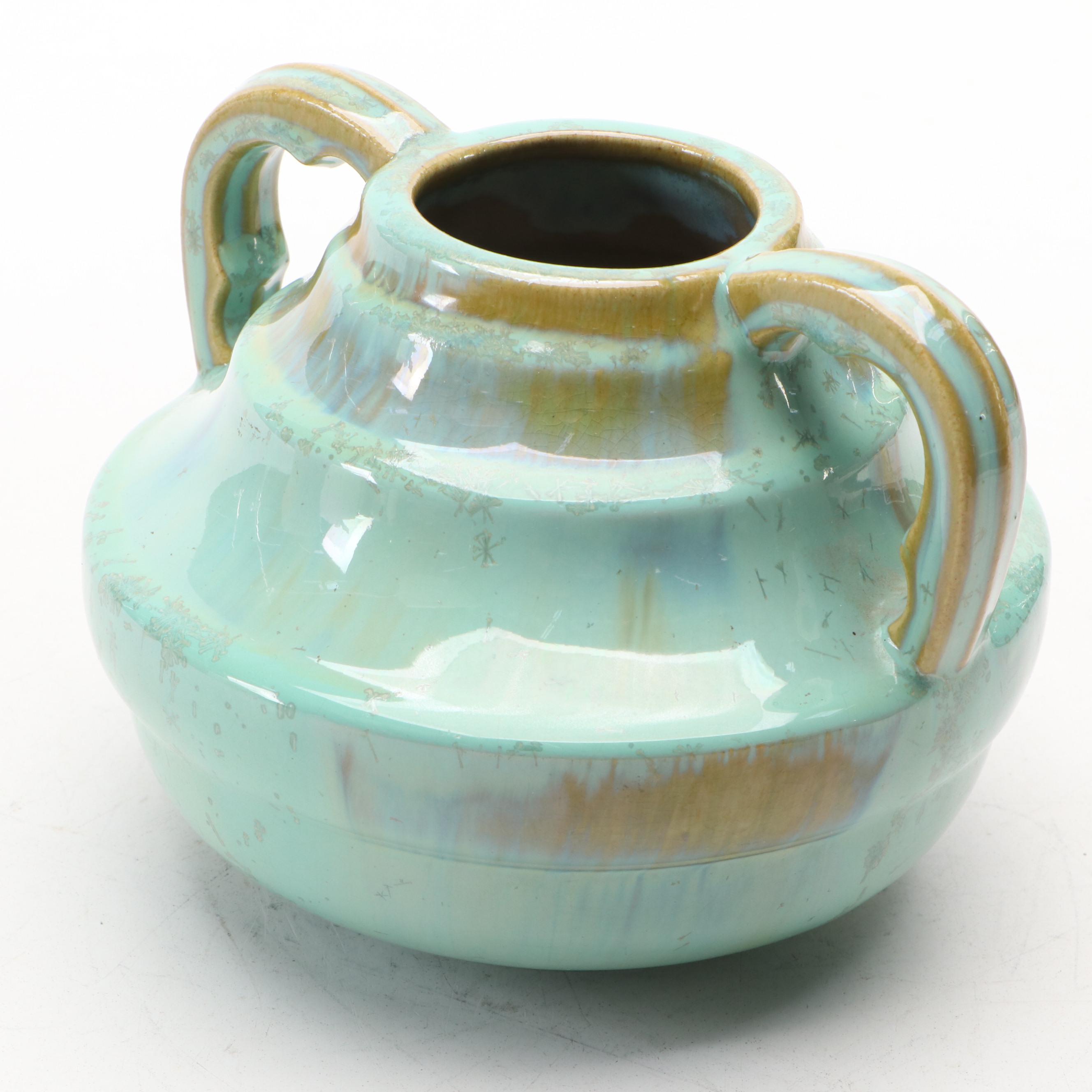 Fulper Pottery Arts & Crafts Crystalline Green Glazed Vase