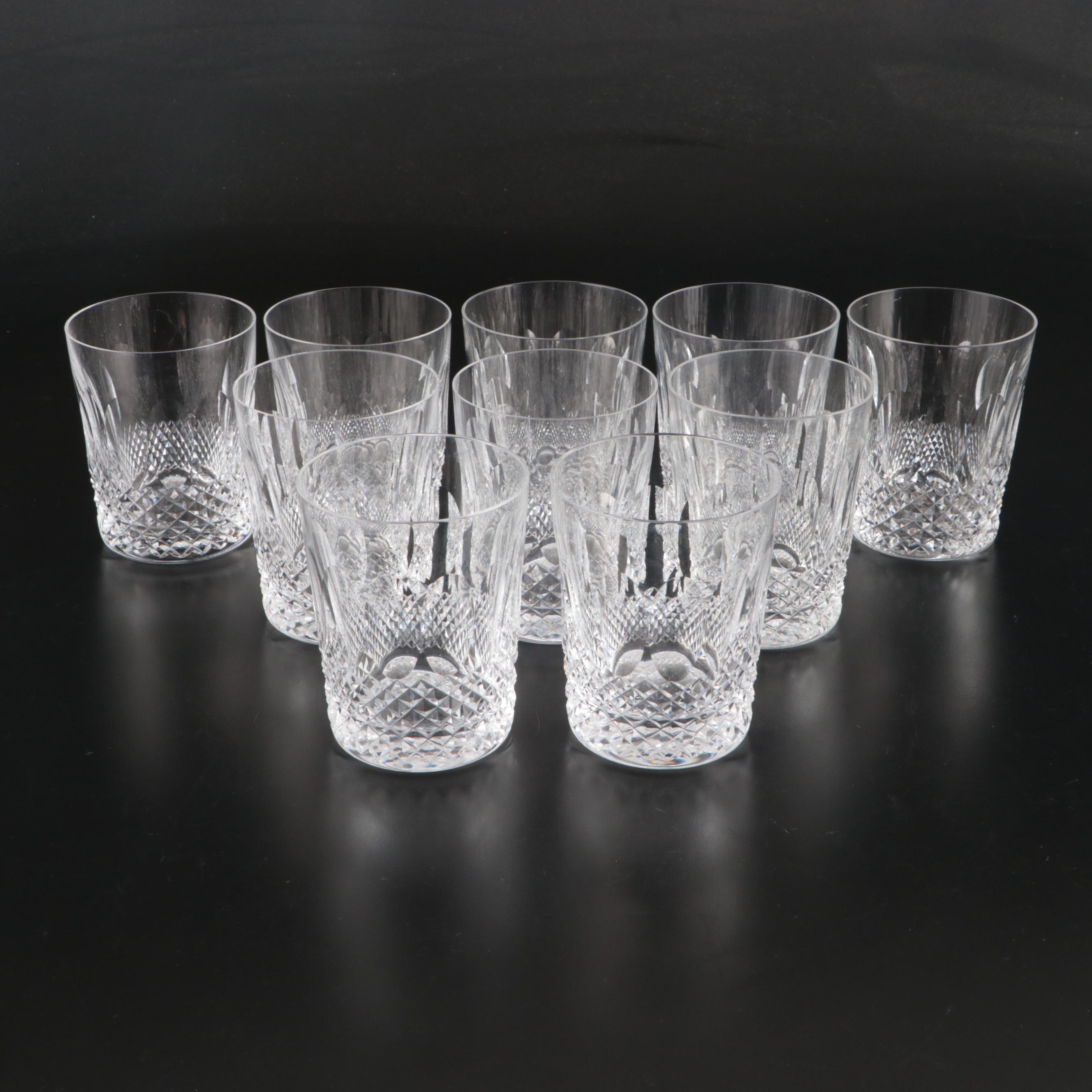 Waterford "Colleen Short Stem" Cut Crystal Double Old Fashioned Glasses