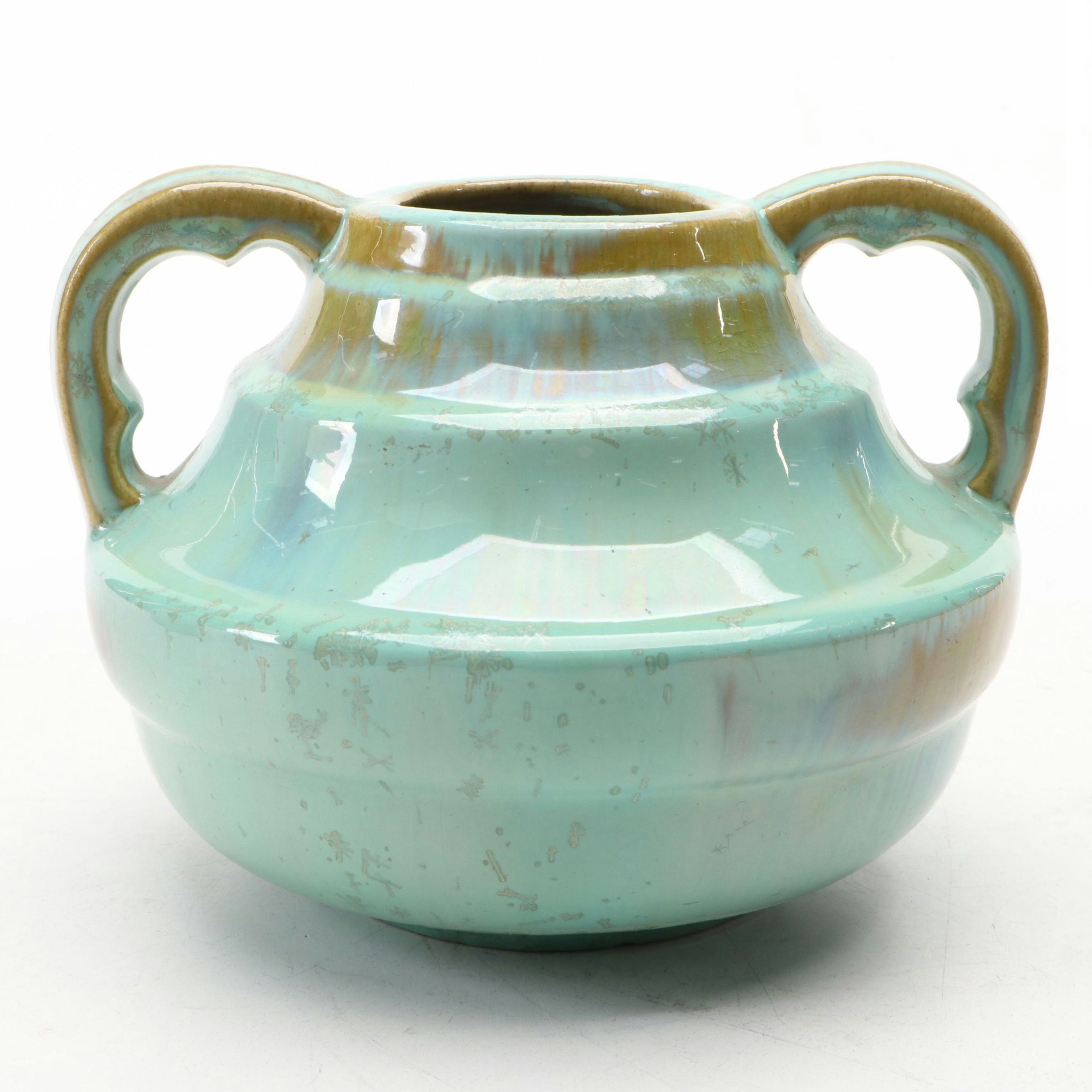 Fulper Pottery Arts & Crafts Crystalline Green Glazed Vase