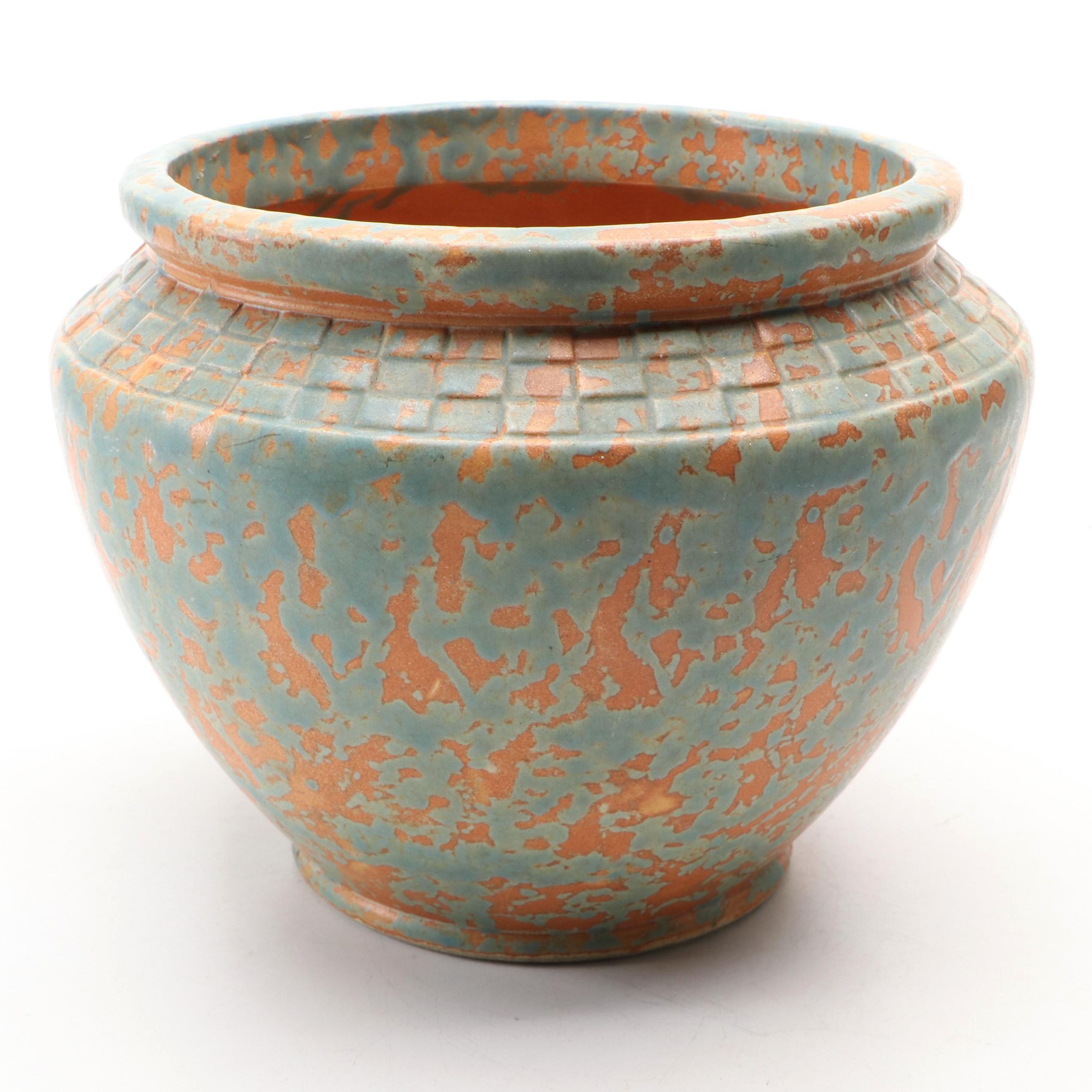 Burley Winter Green Over Gold Terracotta Vessel