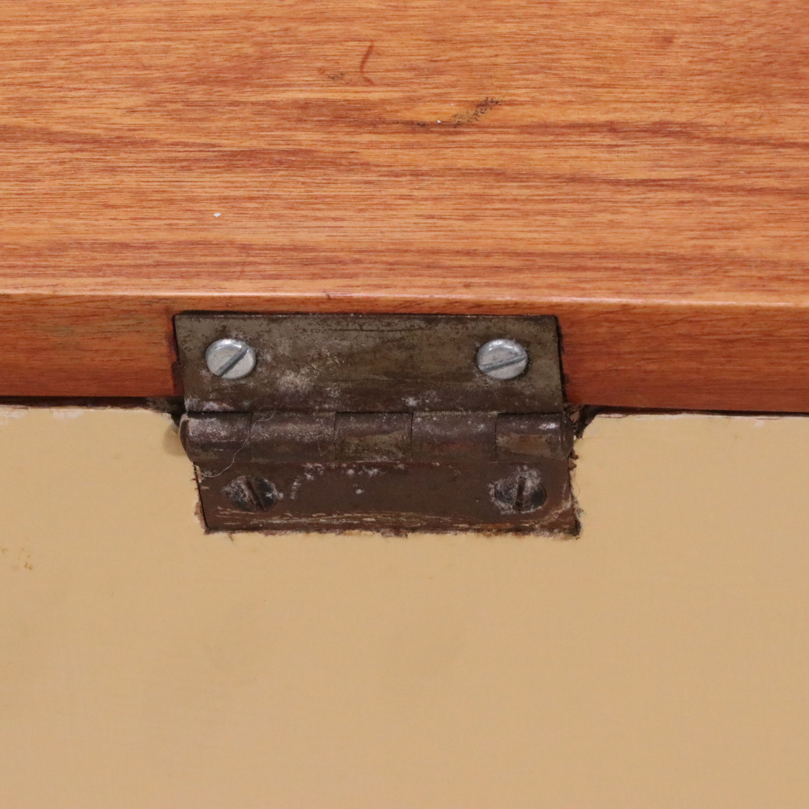 Parcel-Painted Wood Storage Bench, 20th Century