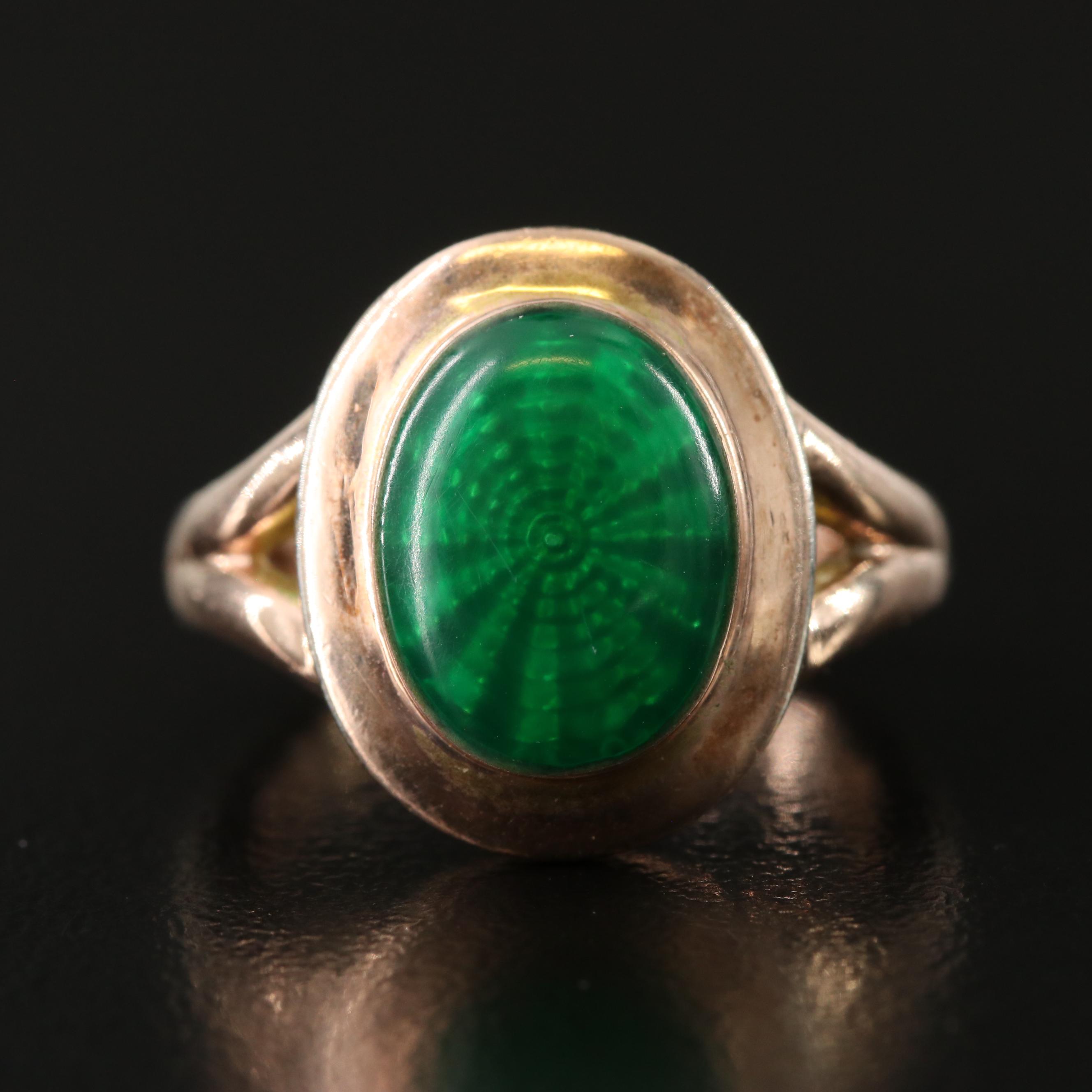 Sterling Guilloché Enamel Ring